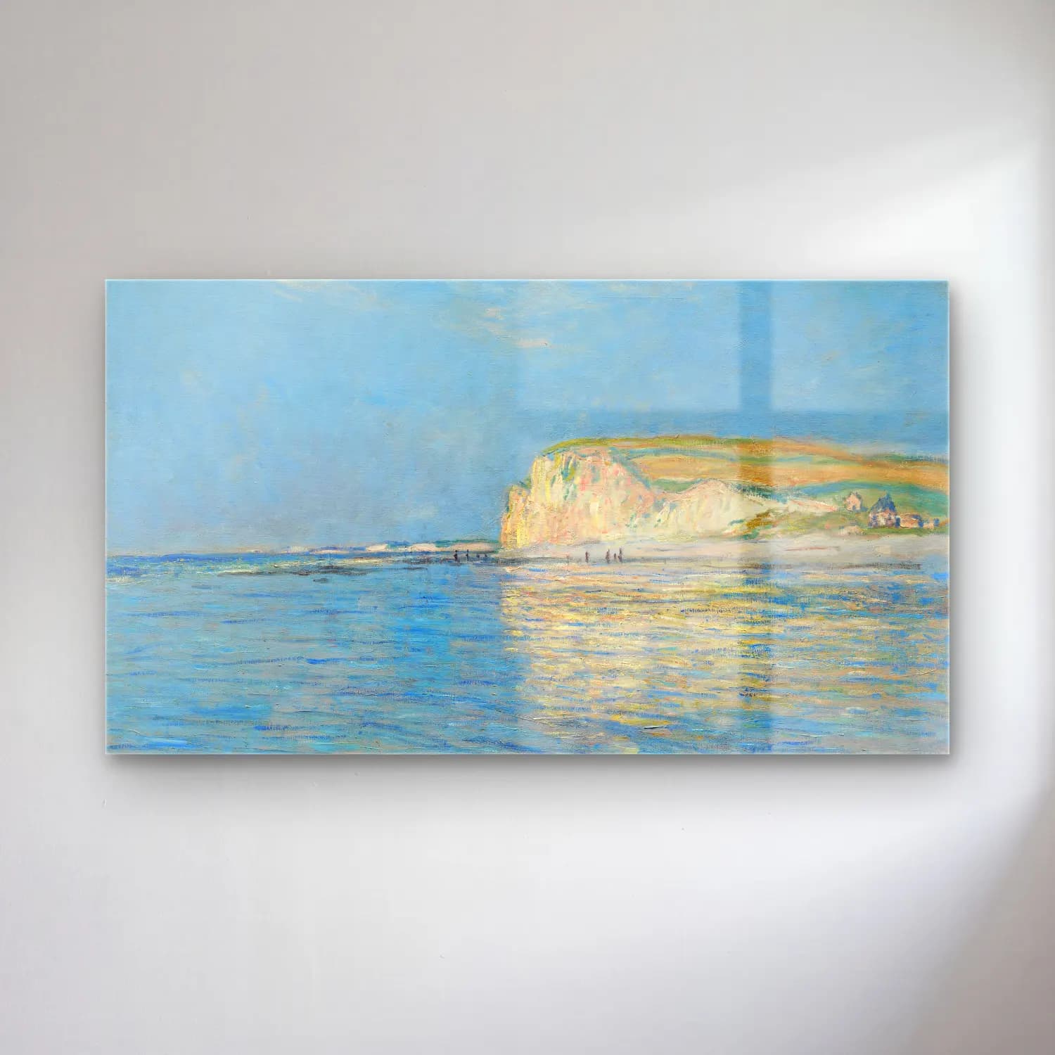 Claude Monet – Low Tide at Pourville, near Dieppe cam tablo — Claude Monet – Low Tide at Pourville, near Dieppe — empresyonist dalgalı sahil
