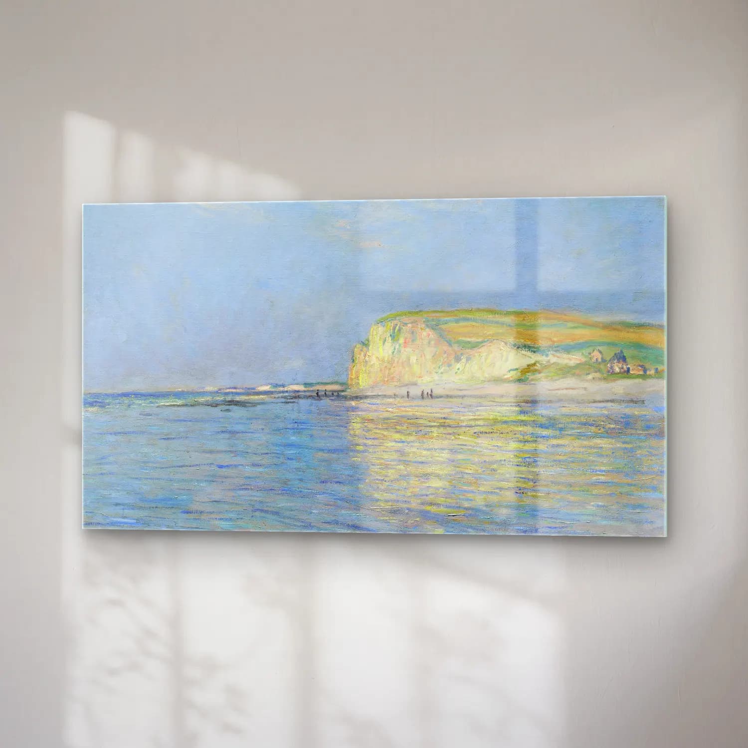 Claude Monet – Low Tide at Pourville, near Dieppe cam tablo — sağ açıdan görünüm
