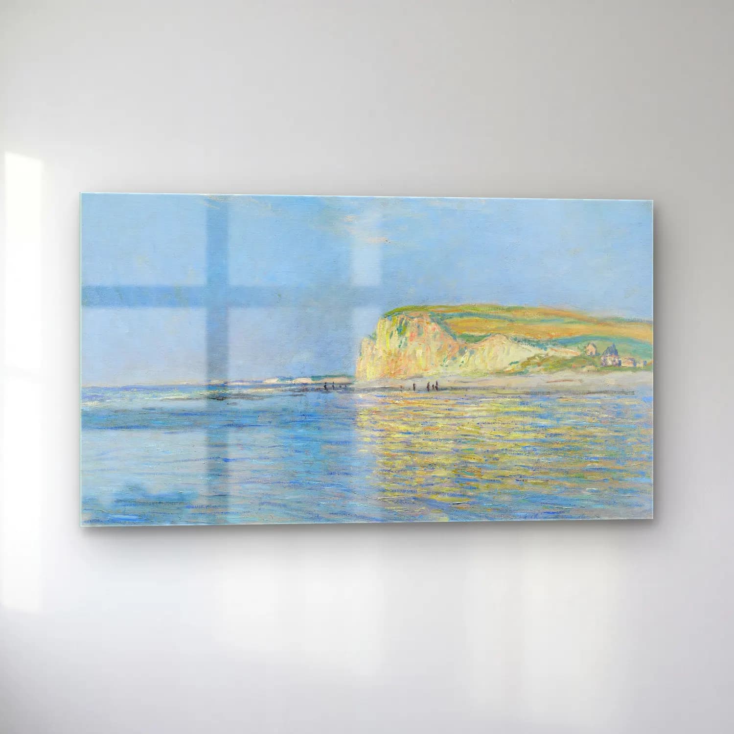 Claude Monet – Low Tide at Pourville, near Dieppe cam tablo — sol açıdan görünüm