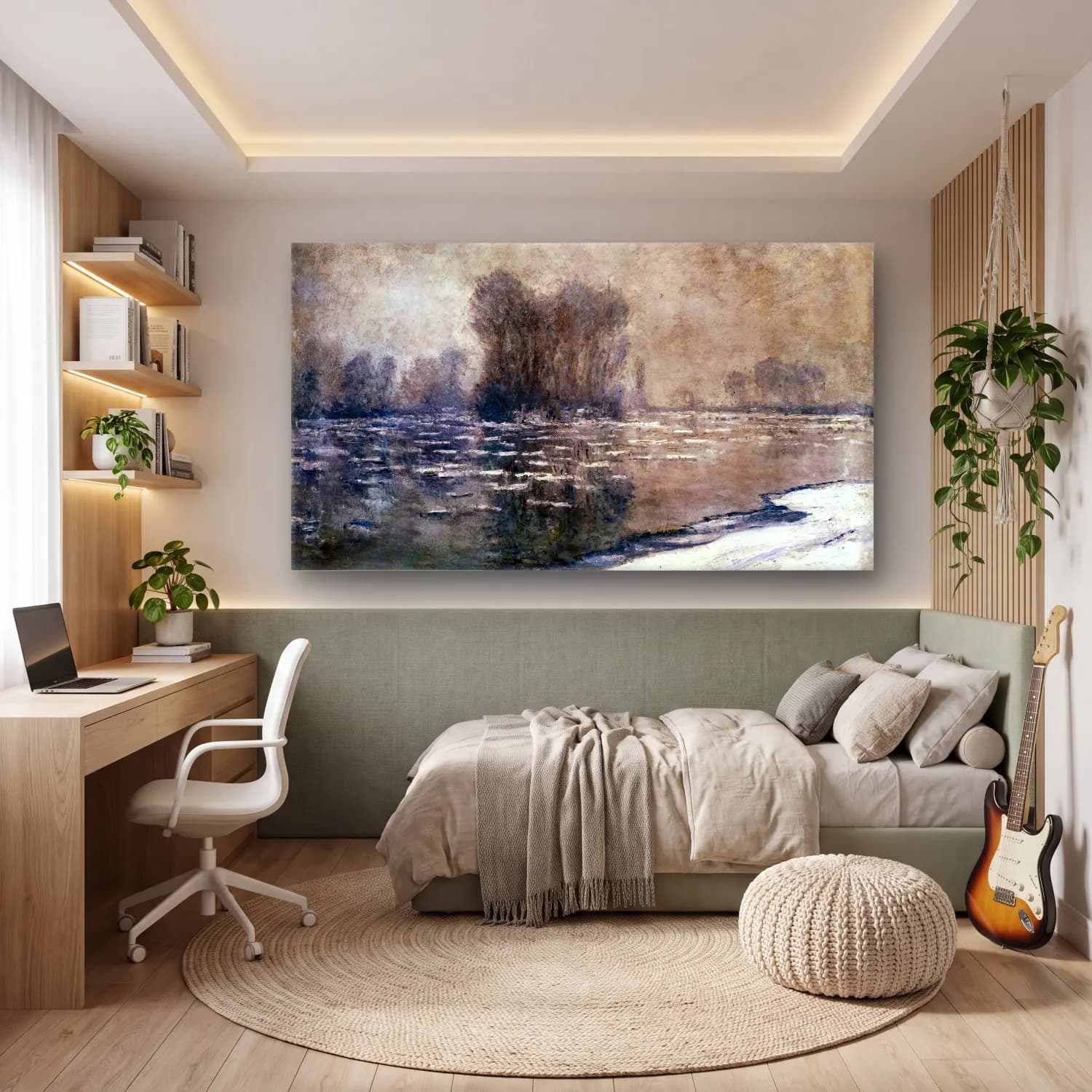 Claude Monet – Morning Haze cam tablo — genç odasında