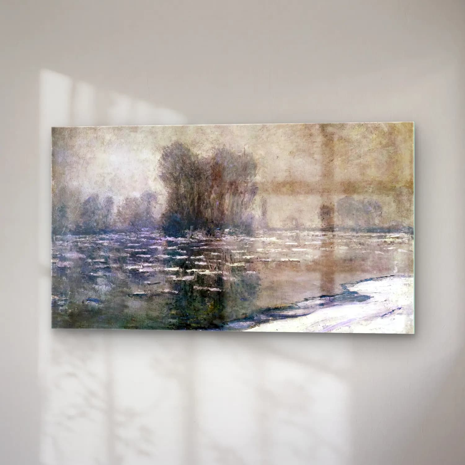 Claude Monet – Morning Haze cam tablo — sağ açıdan görünüm
