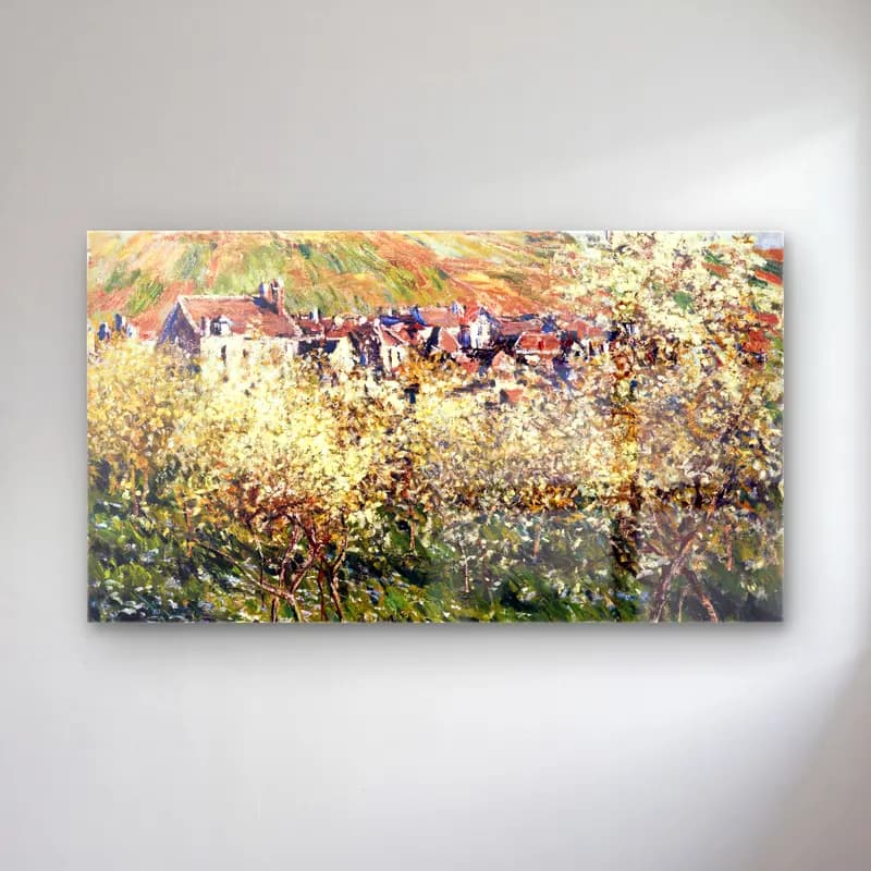 Claude Monet – Plum Trees in Bloom cam tablo — Claude Monet – Plum Trees in Bloom — empresyonist kiraz çiçekleri