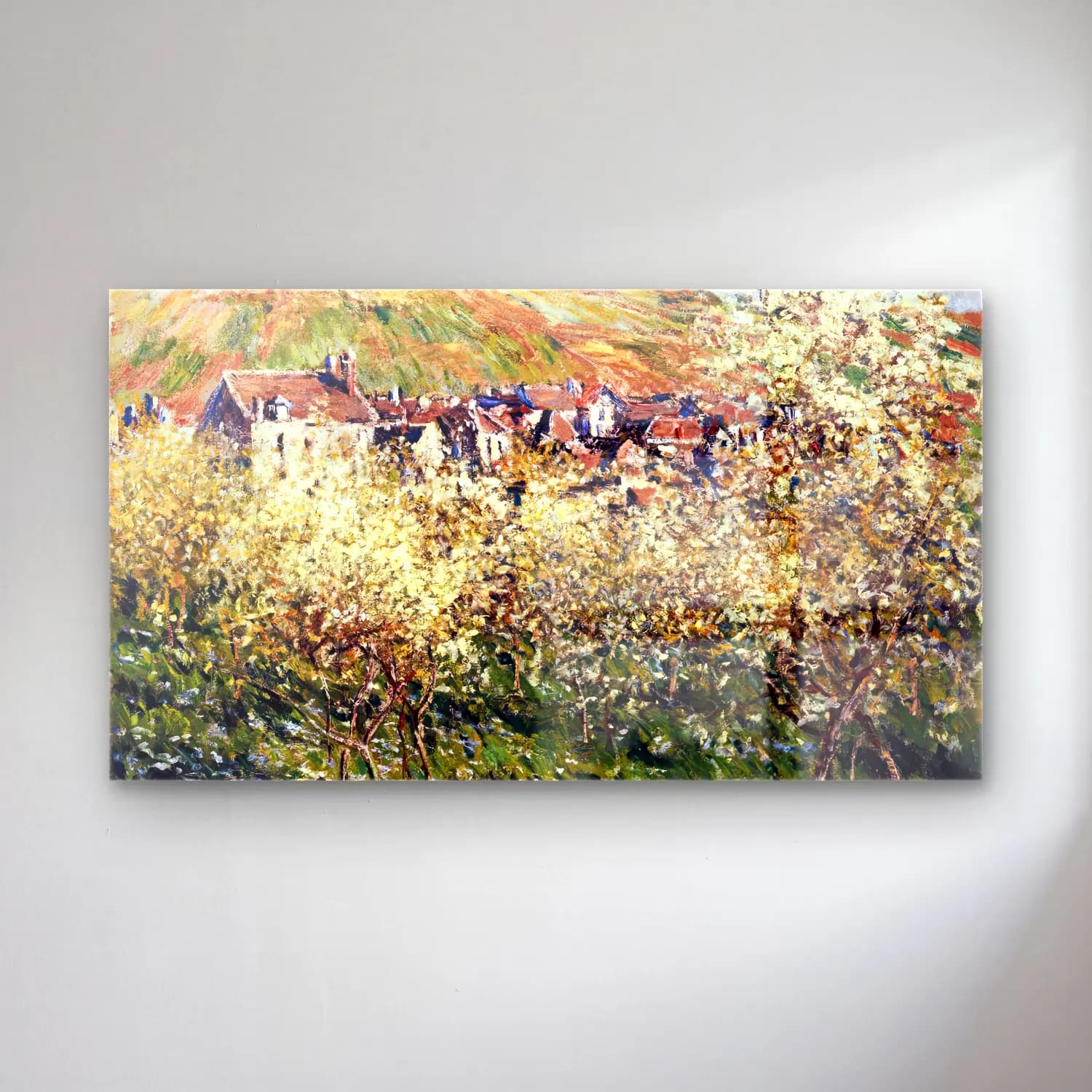 Claude Monet – Plum Trees in Bloom cam tablo — Claude Monet – Plum Trees in Bloom — empresyonist kiraz çiçekleri