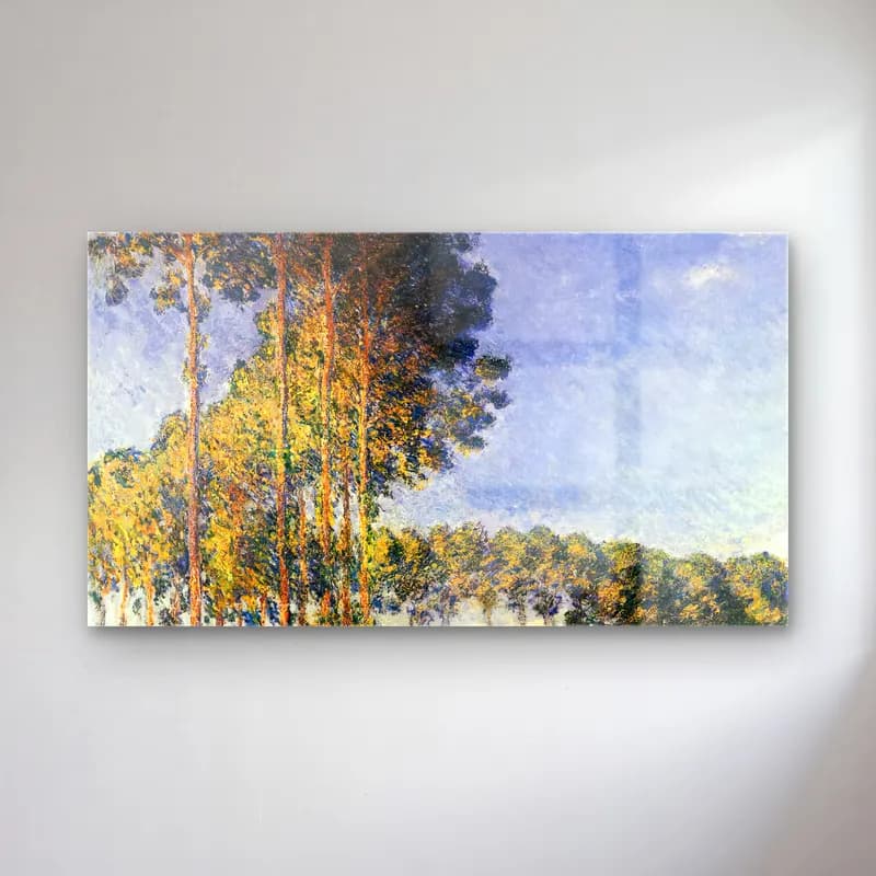 Claude Monet – Poplars at the Banks of Epte cam tablo — Claude Monet – Poplars at the Banks of Epte — empresyonist orman