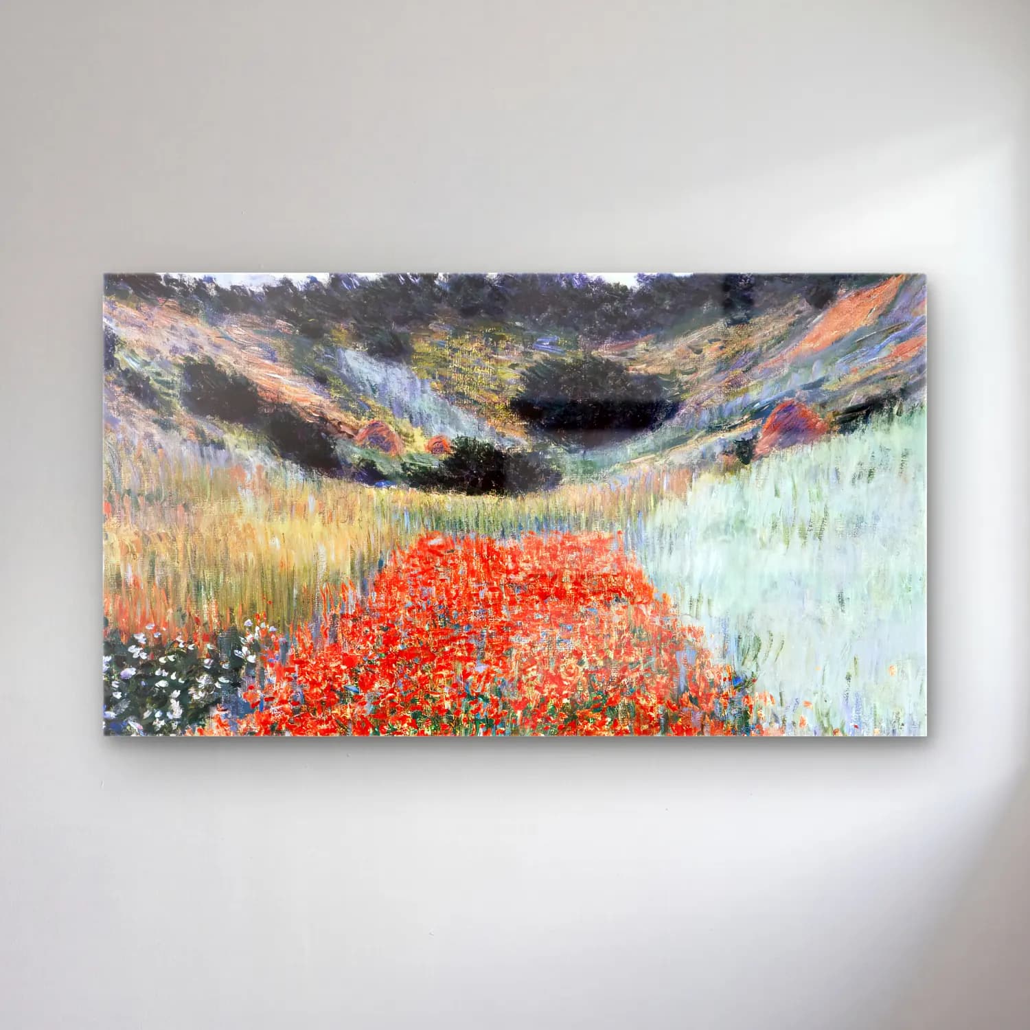 Claude Monet – Poppy Field in a Hollow near Giverny cam tablo — Claude Monet – Poppy Field in a Hollow near Giverny — empresyonist gelincik tarlası