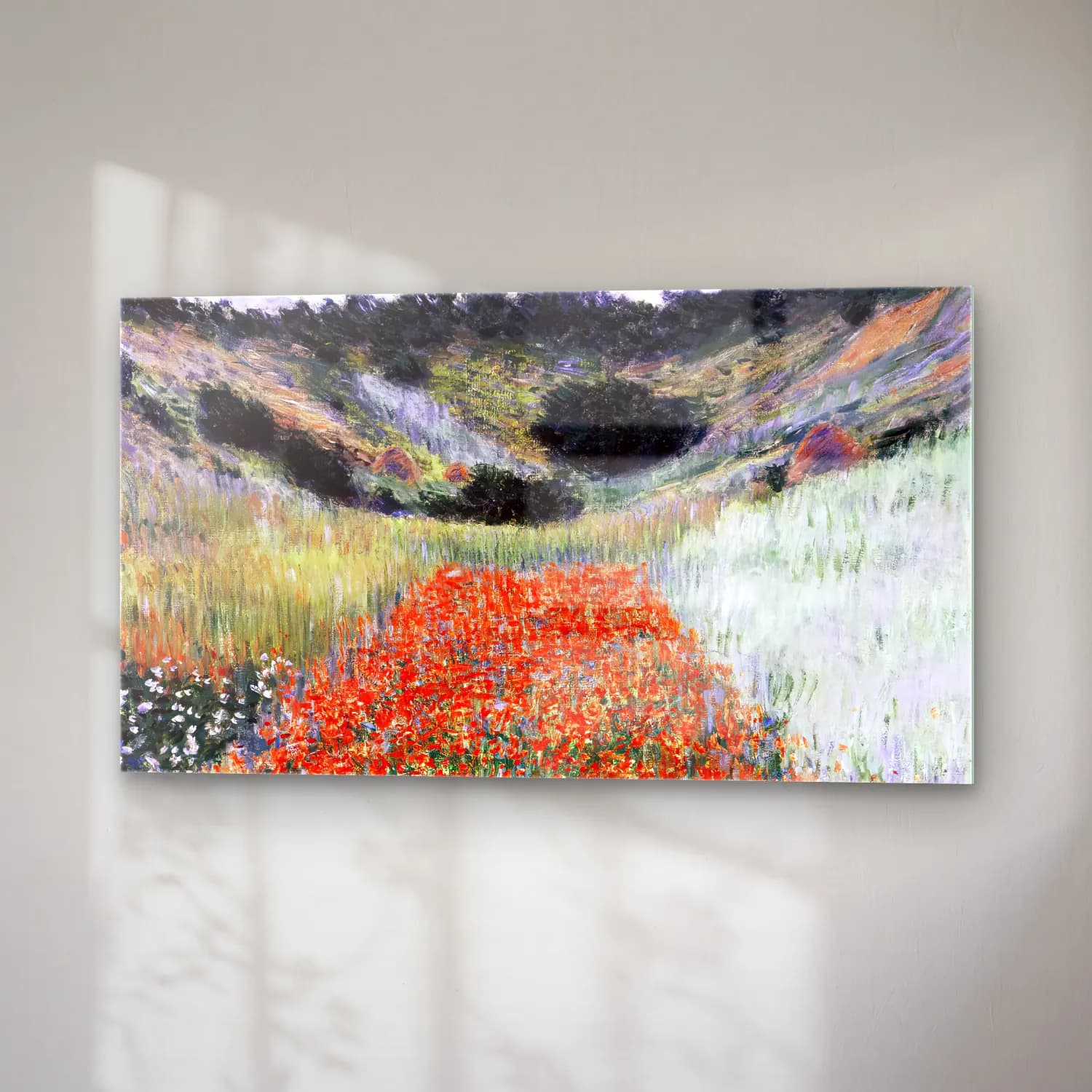 Claude Monet – Poppy Field in a Hollow near Giverny cam tablo — sağ açıdan görünüm