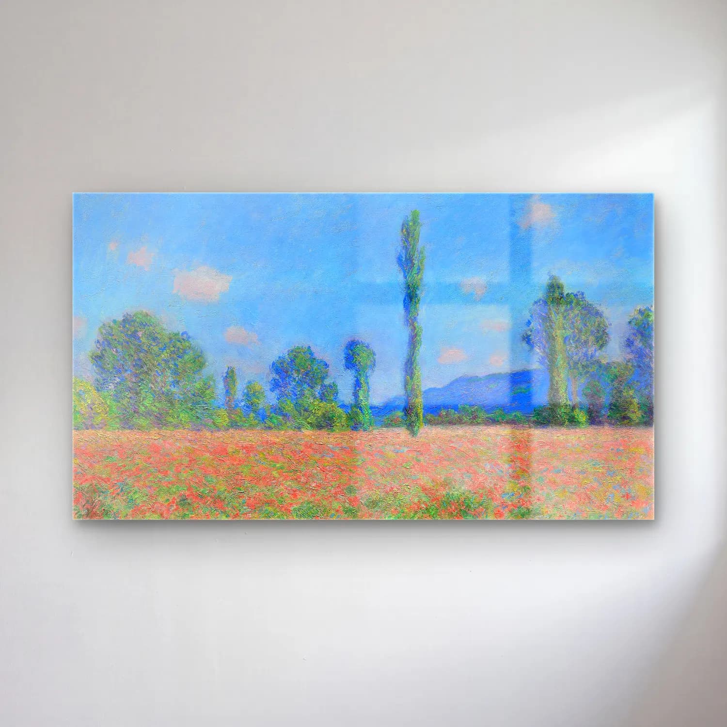 Claude Monet – Poppy Field, Giverny cam tablo — Claude Monet – Poppy Field, Giverny — empresyonist gelincik tarlası