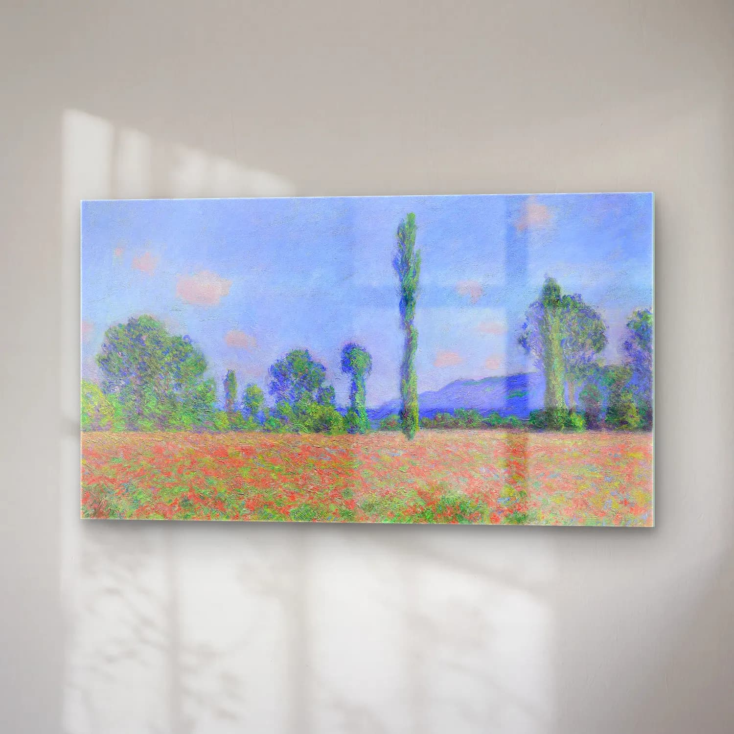 Claude Monet – Poppy Field, Giverny cam tablo — sağ açıdan görünüm