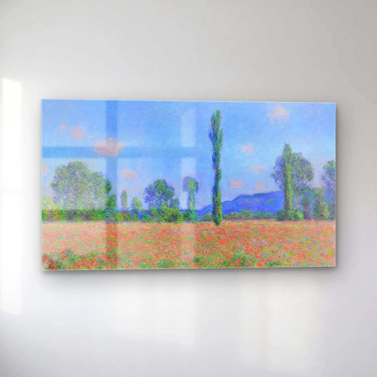 Claude Monet – Poppy Field, Giverny cam tablo — sol açıdan görünüm