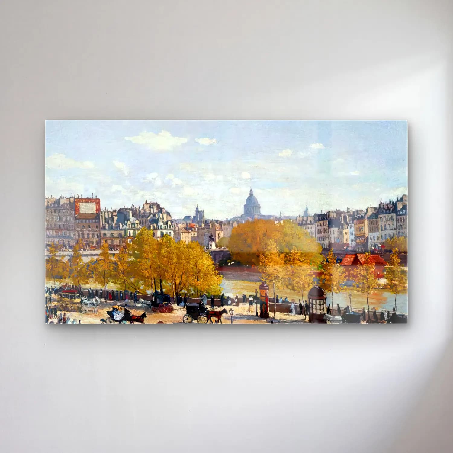 Claude Monet – Quai du Louvre, Paris cam tablo — Claude Monet – Quai du Louvre, Paris — empresyonist paris ve eyfel kulesi