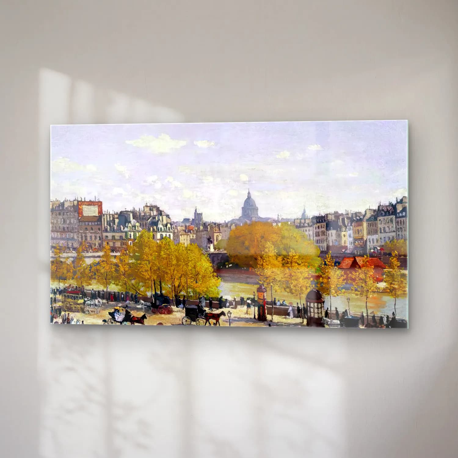 Claude Monet – Quai du Louvre, Paris cam tablo — sağ açıdan görünüm