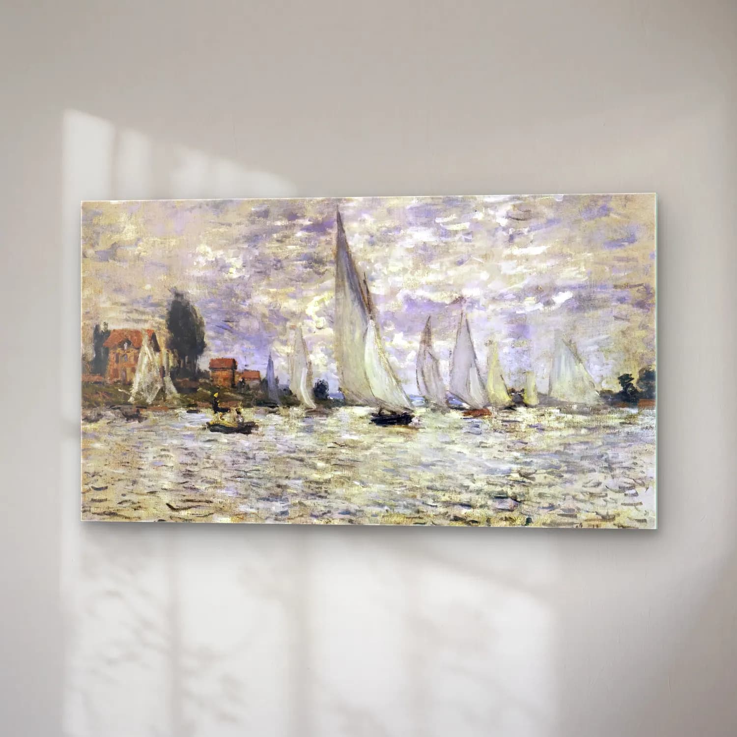 Claude Monet – Regatta at Argenteuil cam tablo — sağ açıdan görünüm