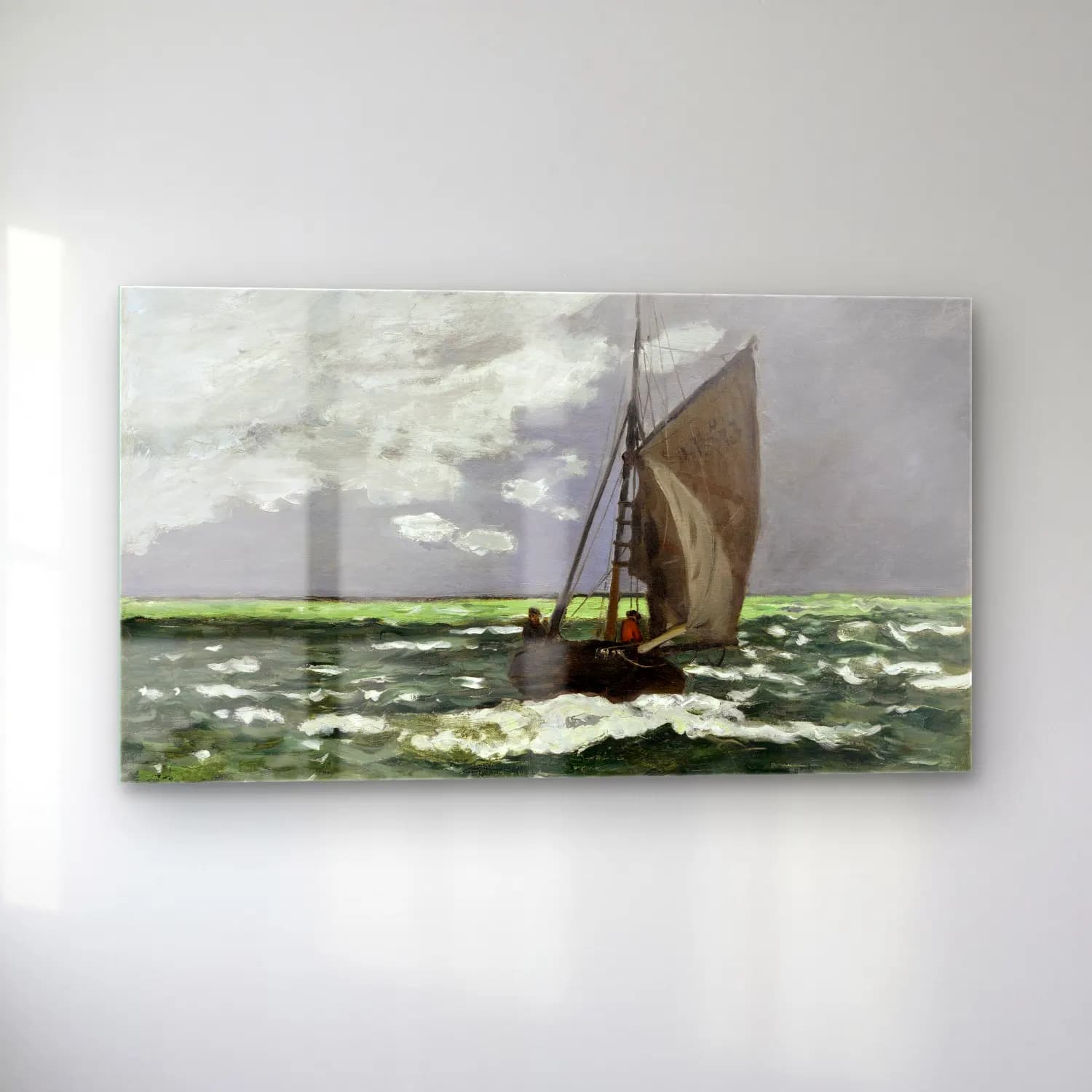 Claude Monet – Seascape, Storm cam tablo — sol açıdan görünüm