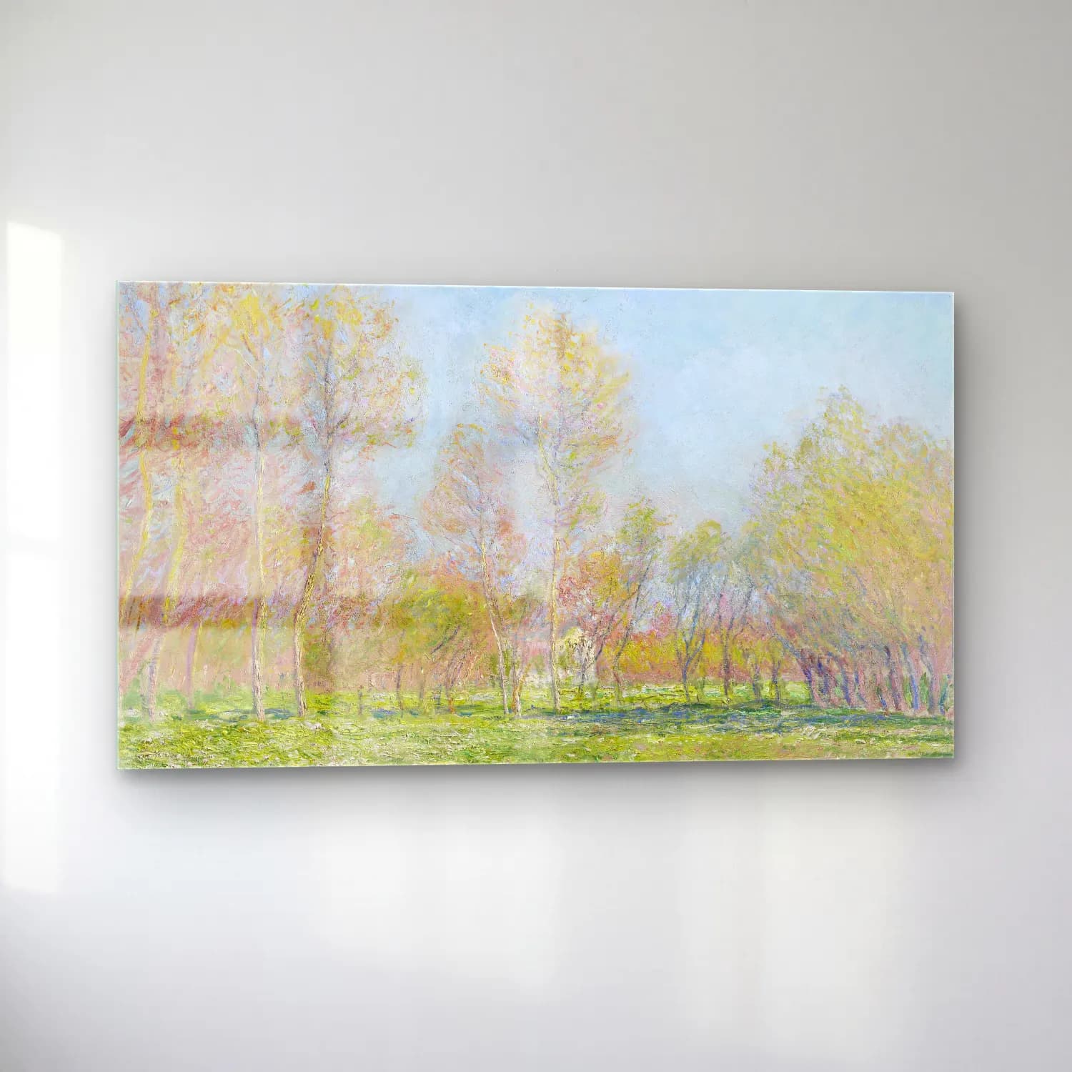 Claude Monet – Spring in Giverny cam tablo — sol açıdan görünüm