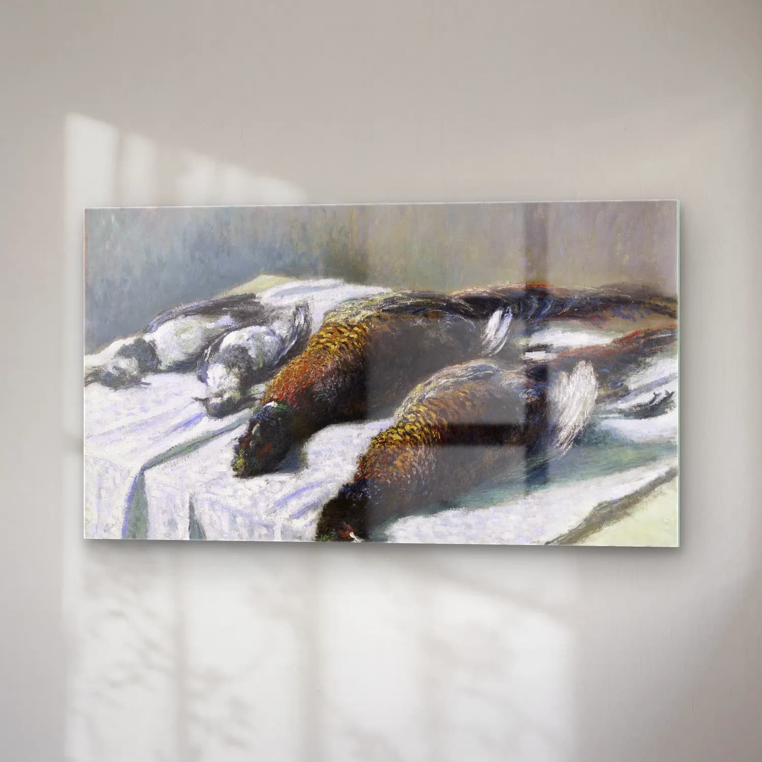 Claude Monet – Still Life with Pheasants and Plovers cam tablo — sağ açıdan görünüm