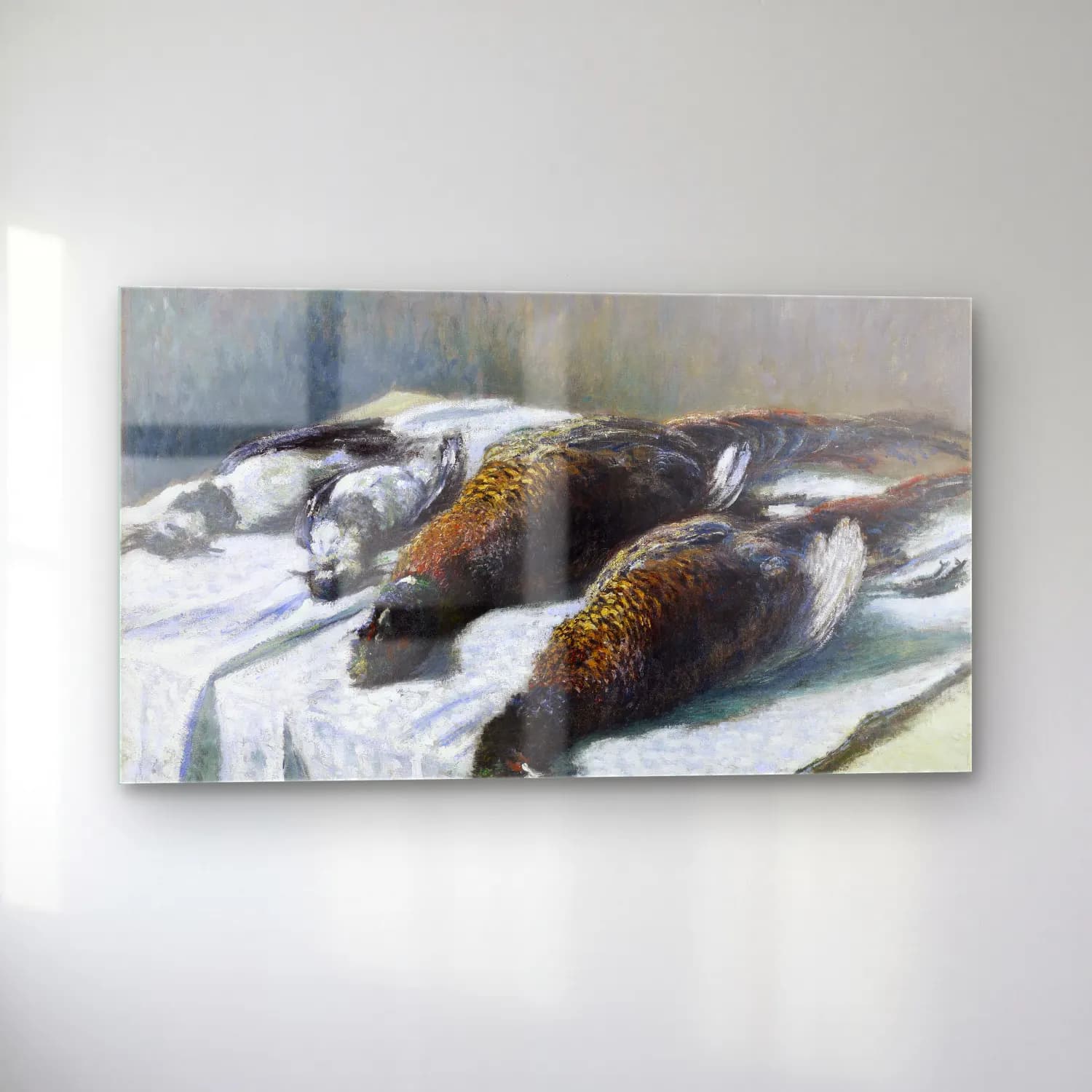 Claude Monet – Still Life with Pheasants and Plovers cam tablo — sol açıdan görünüm
