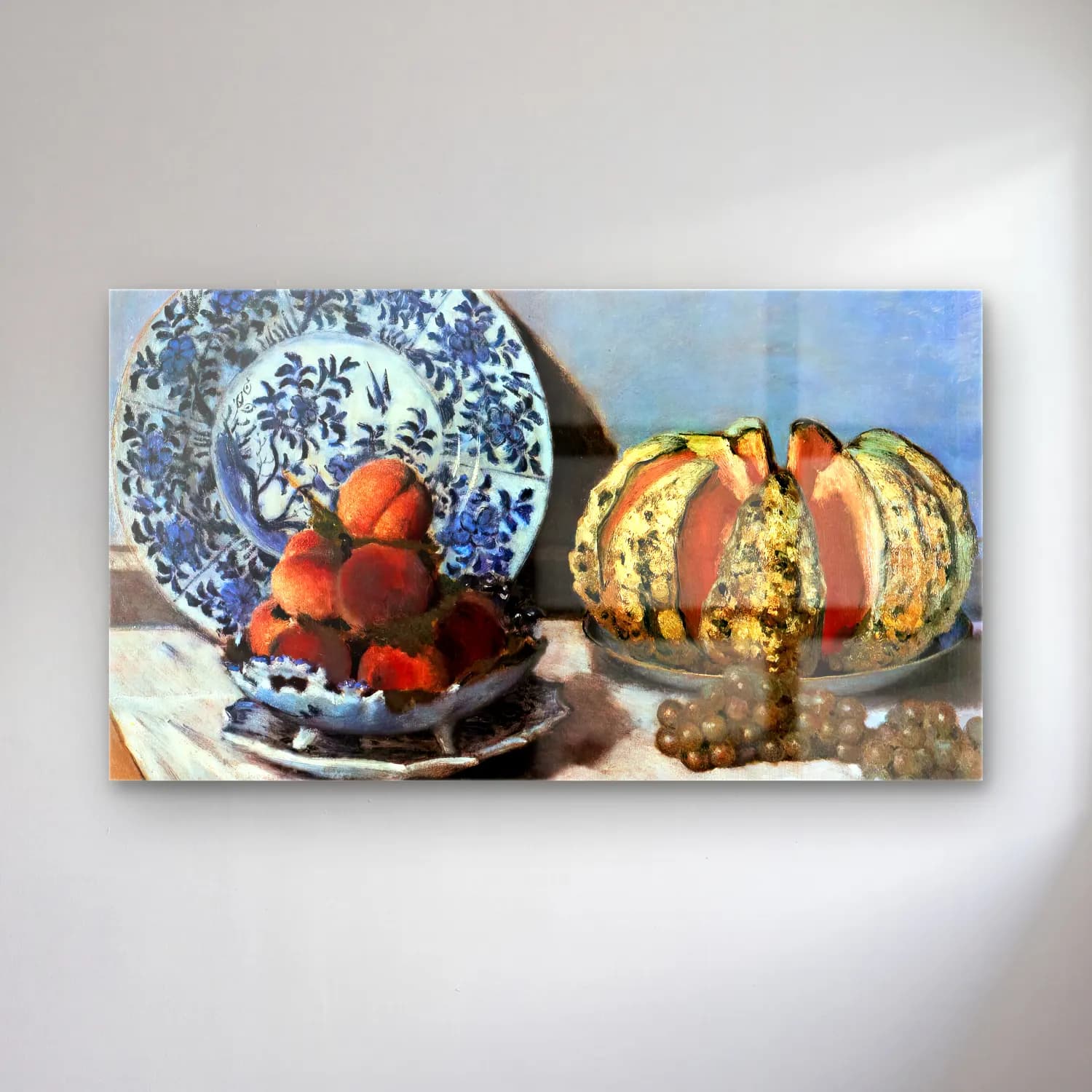 Claude Monet – Still-Life with Melon cam tablo — Claude Monet – Still-Life with Melon — empresyonist meyveli natürmort