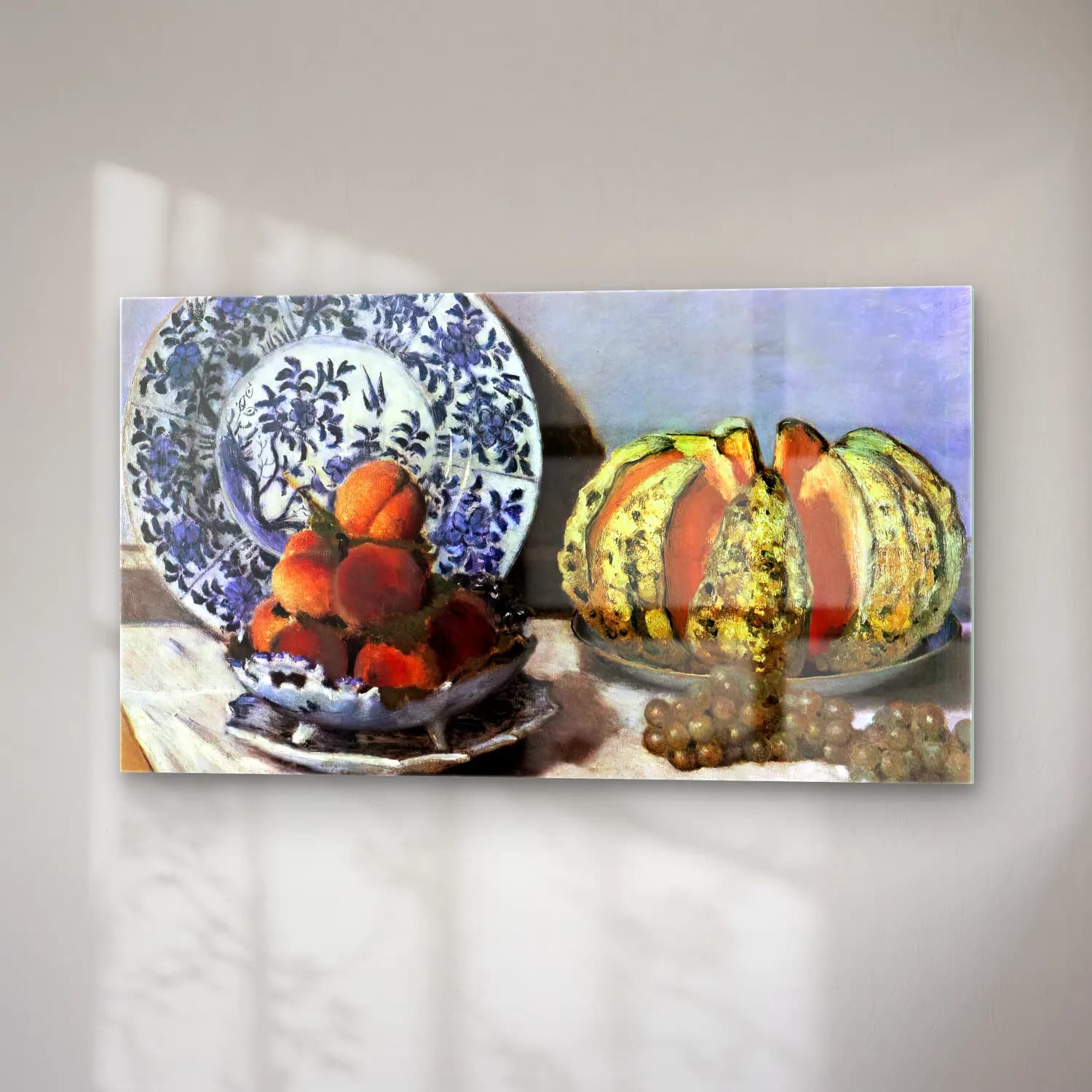 Claude Monet – Still-Life with Melon cam tablo — sağ açıdan görünüm