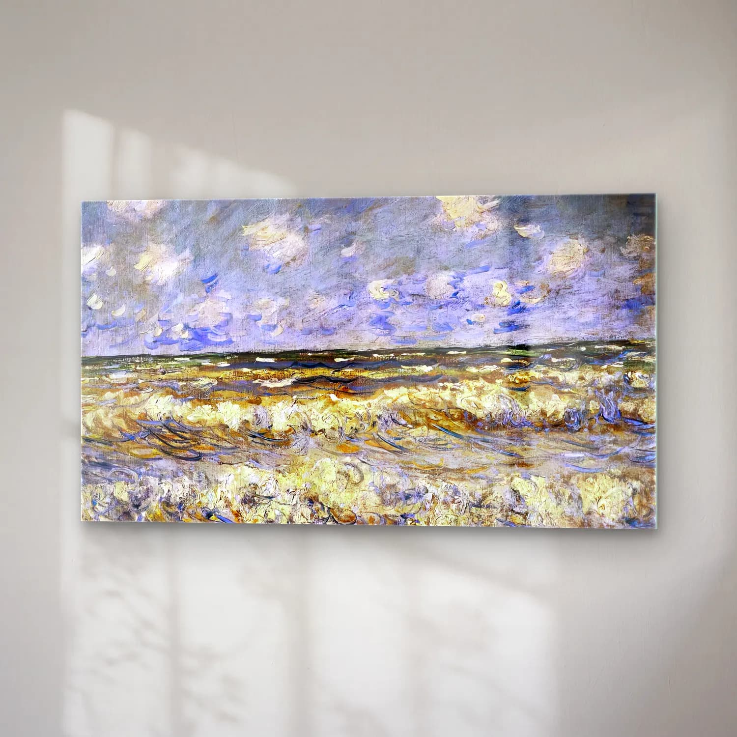 Claude Monet – Stormy Sea cam tablo — sağ açıdan görünüm