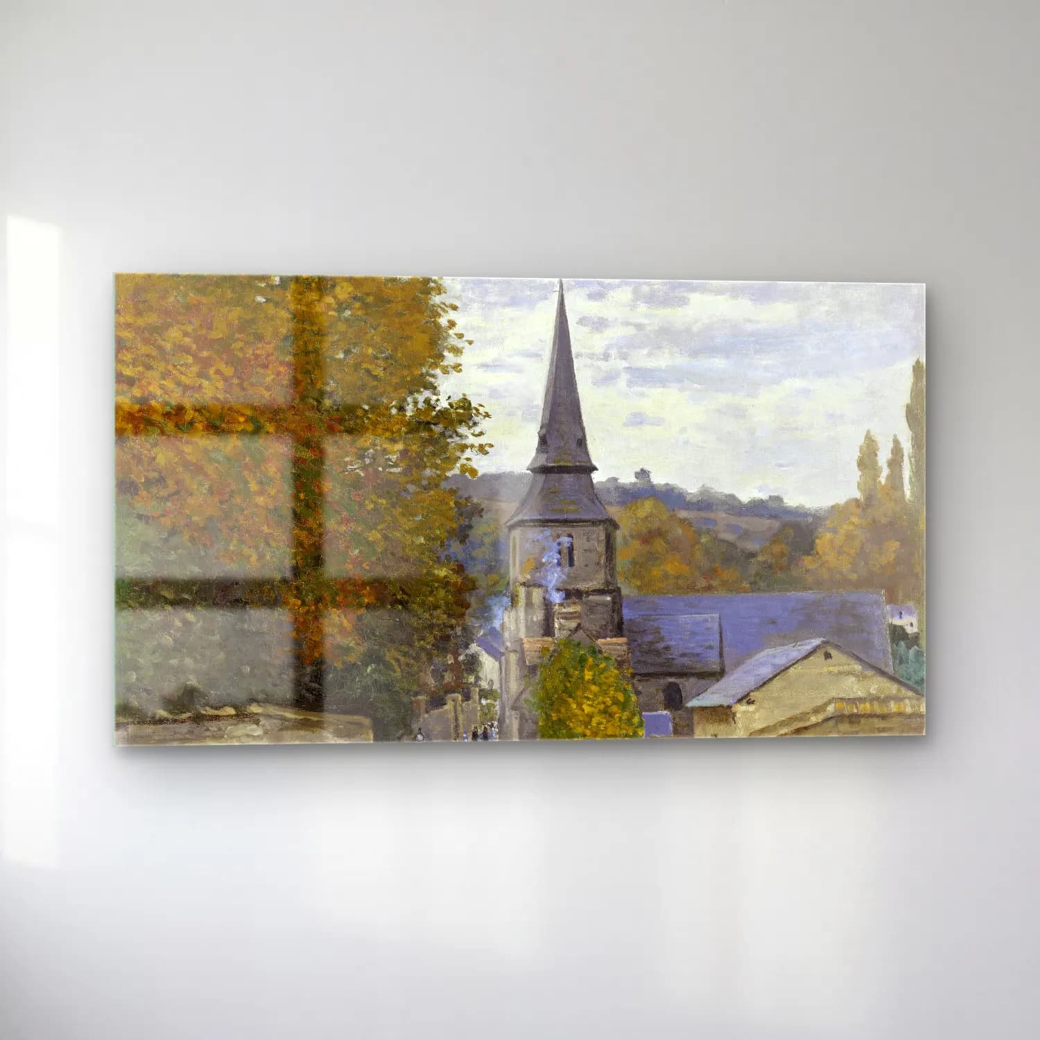 Claude Monet – Street in Saint-Adresse cam tablo — sol açıdan görünüm