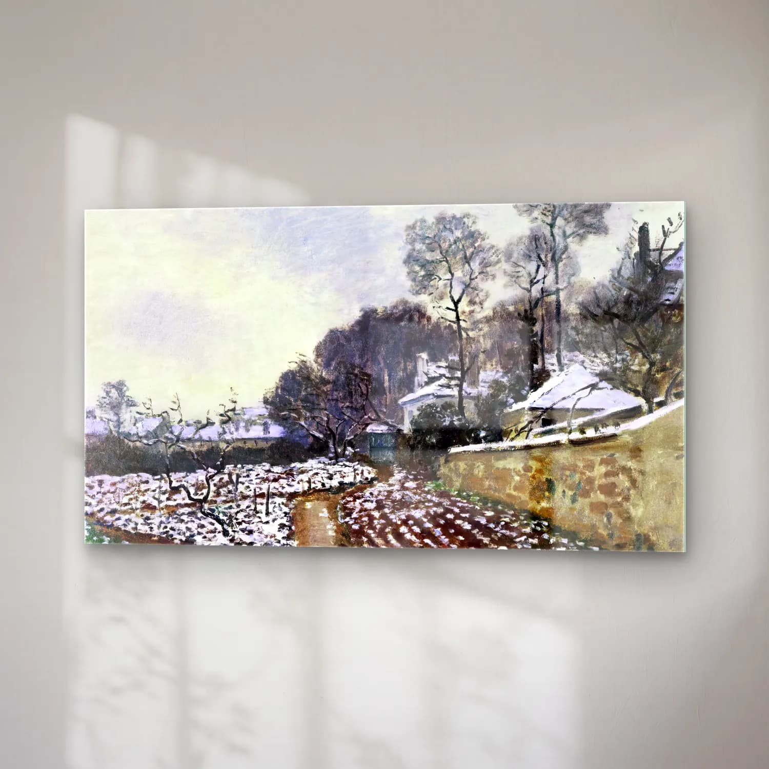 Claude Monet – Thaw in Argenteuil cam tablo — sağ açıdan görünüm