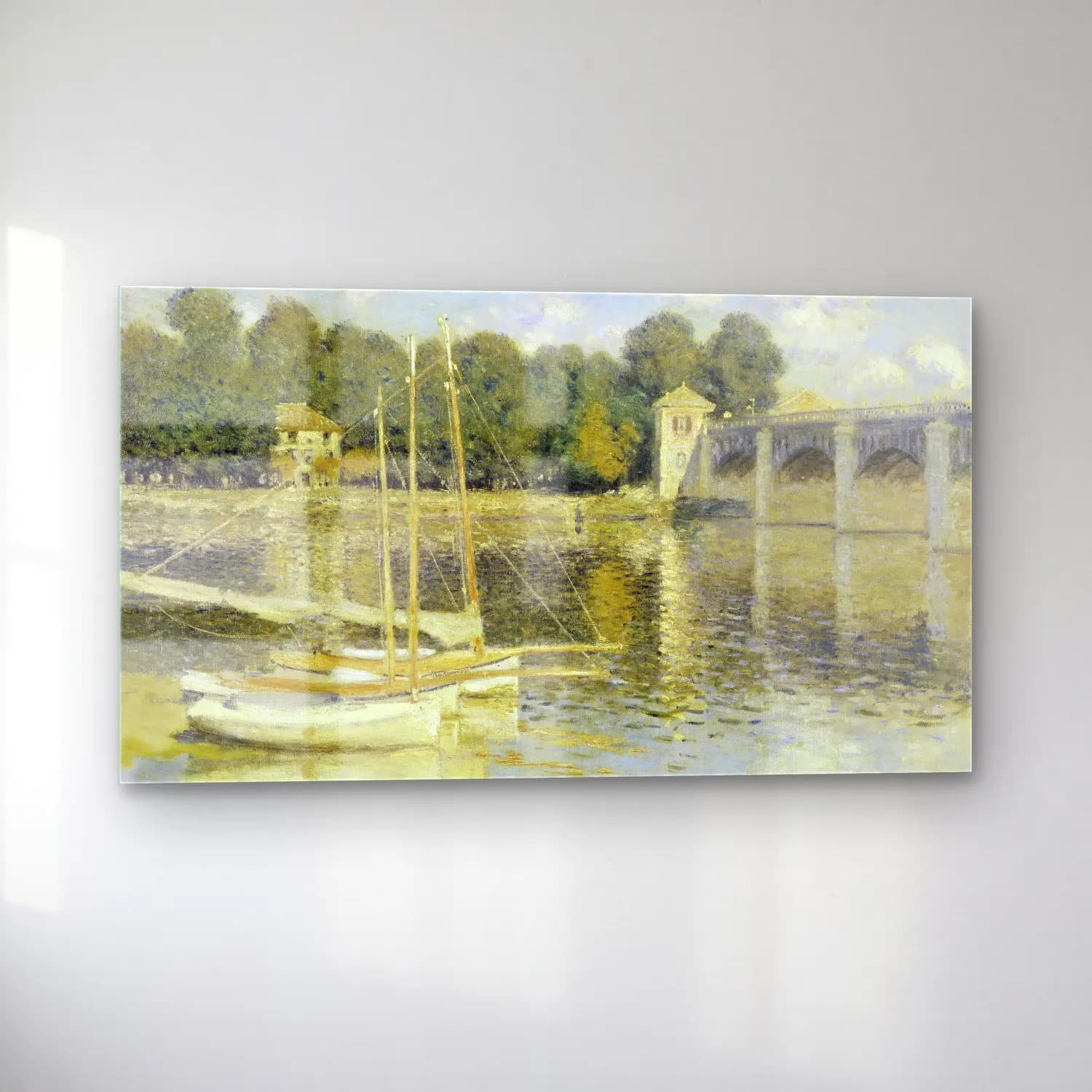 Claude Monet – The Argenteuil Bridge cam tablo — sol açıdan görünüm