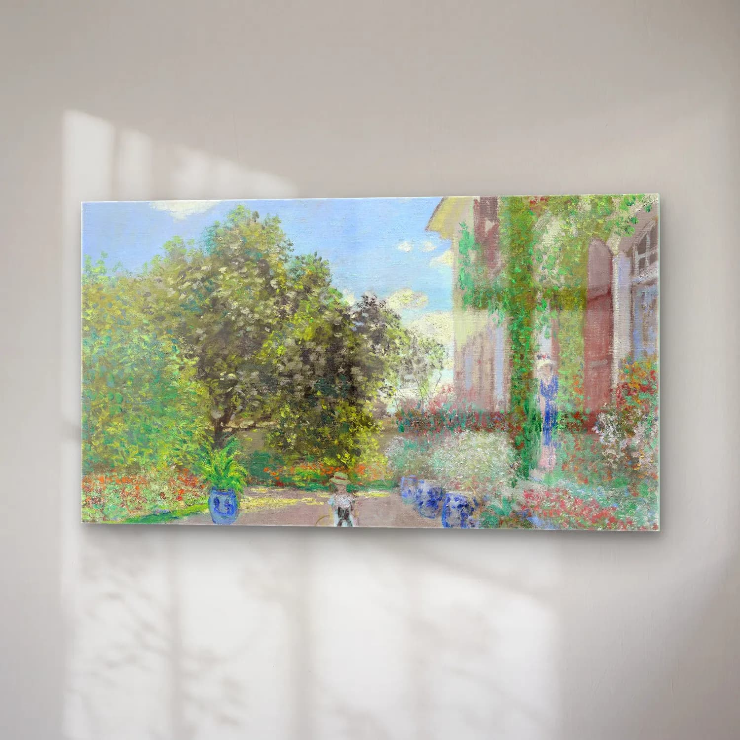 Claude Monet – The Artist s House at Argenteuil cam tablo — sağ açıdan görünüm