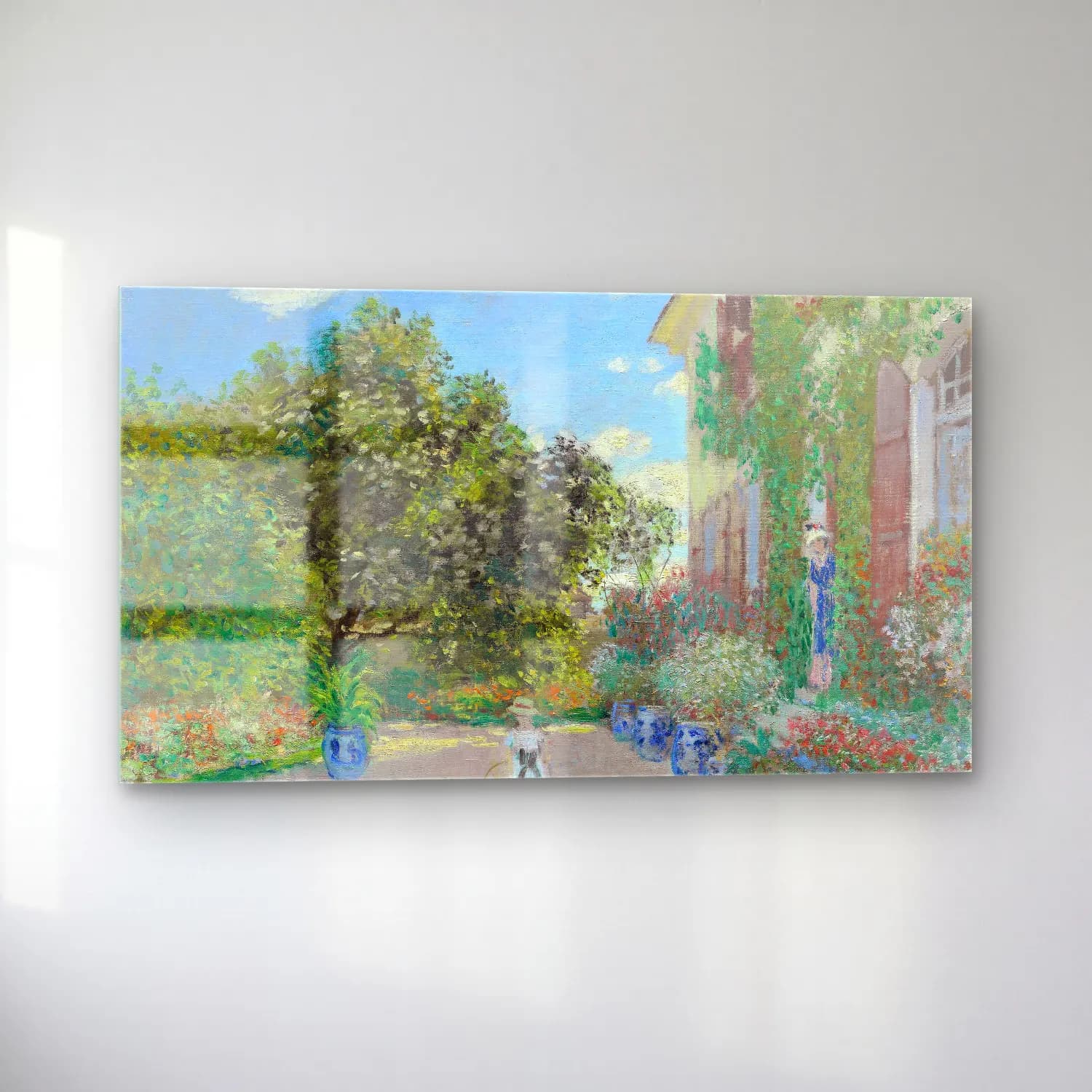 Claude Monet – The Artist s House at Argenteuil cam tablo — sol açıdan görünüm