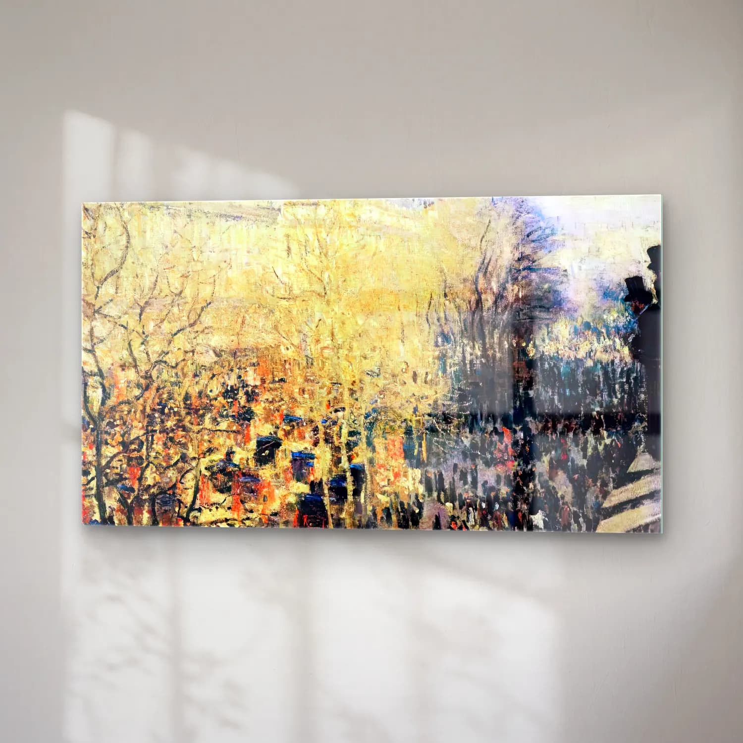 Claude Monet – The Boulevard des Capucines in Paris cam tablo — sağ açıdan görünüm