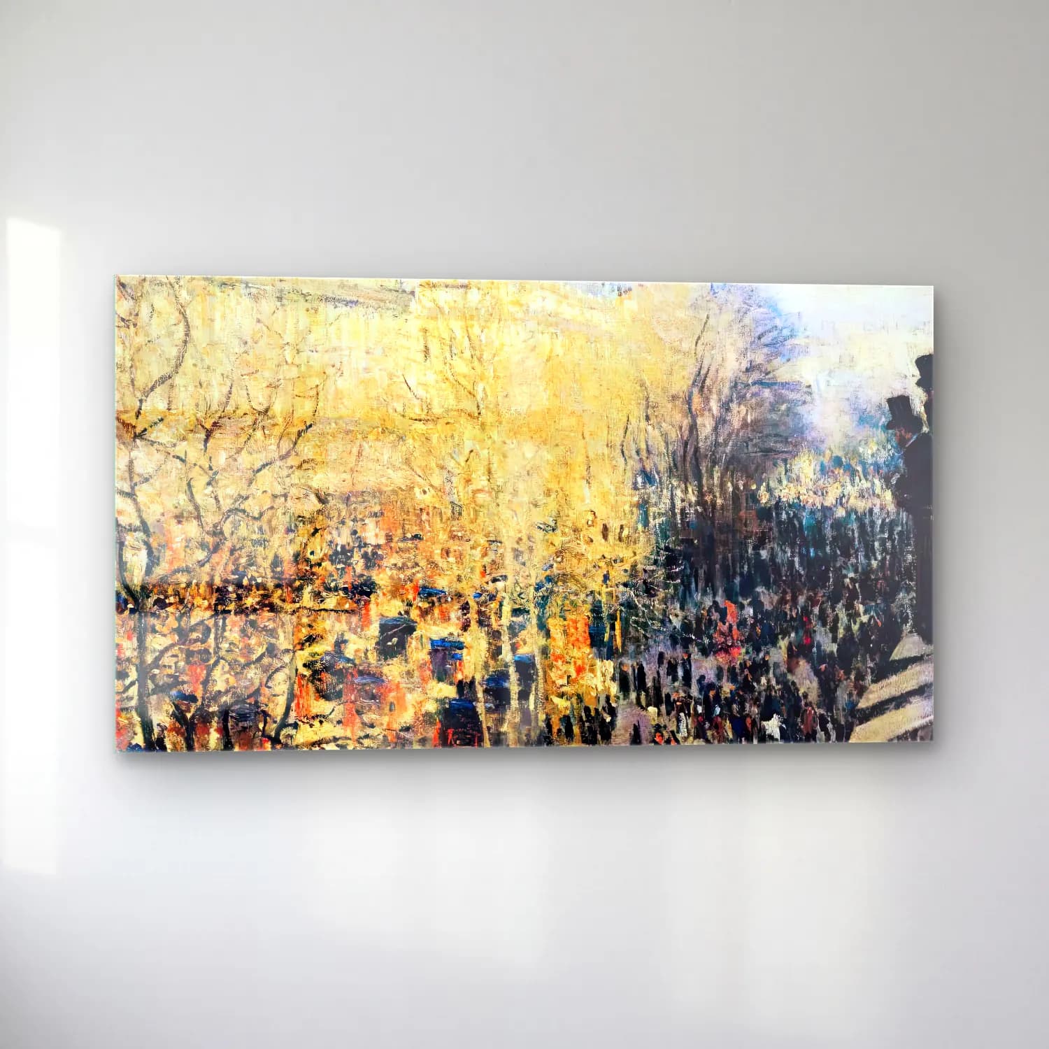 Claude Monet – The Boulevard des Capucines in Paris cam tablo — sol açıdan görünüm