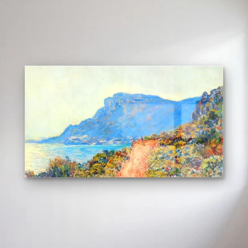 Claude Monet – The Corniche near Monaco cam tablo — Claude Monet – The Corniche near Monaco — empresyonist dağ manzarası
