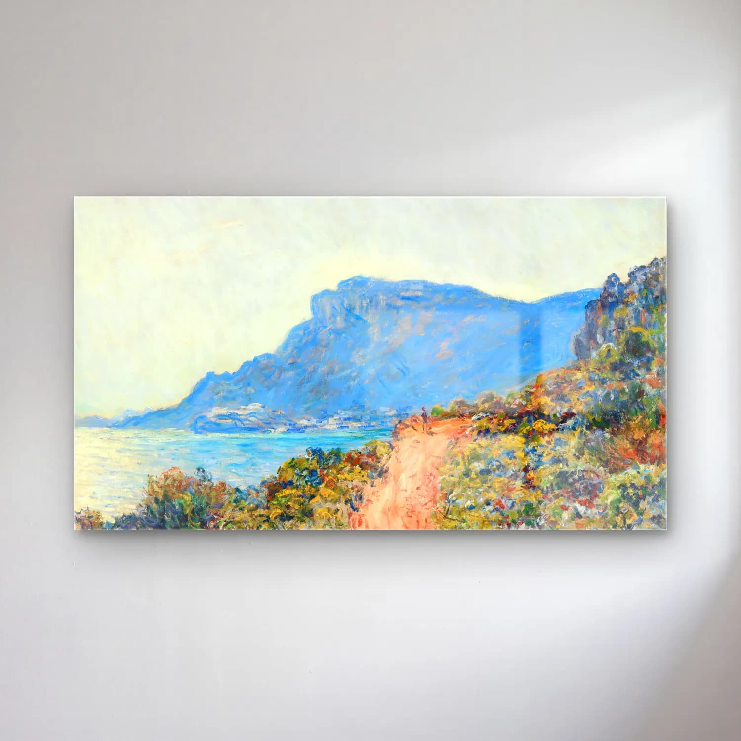 Claude Monet – The Corniche near Monaco cam tablo — Claude Monet – The Corniche near Monaco — empresyonist dağ manzarası