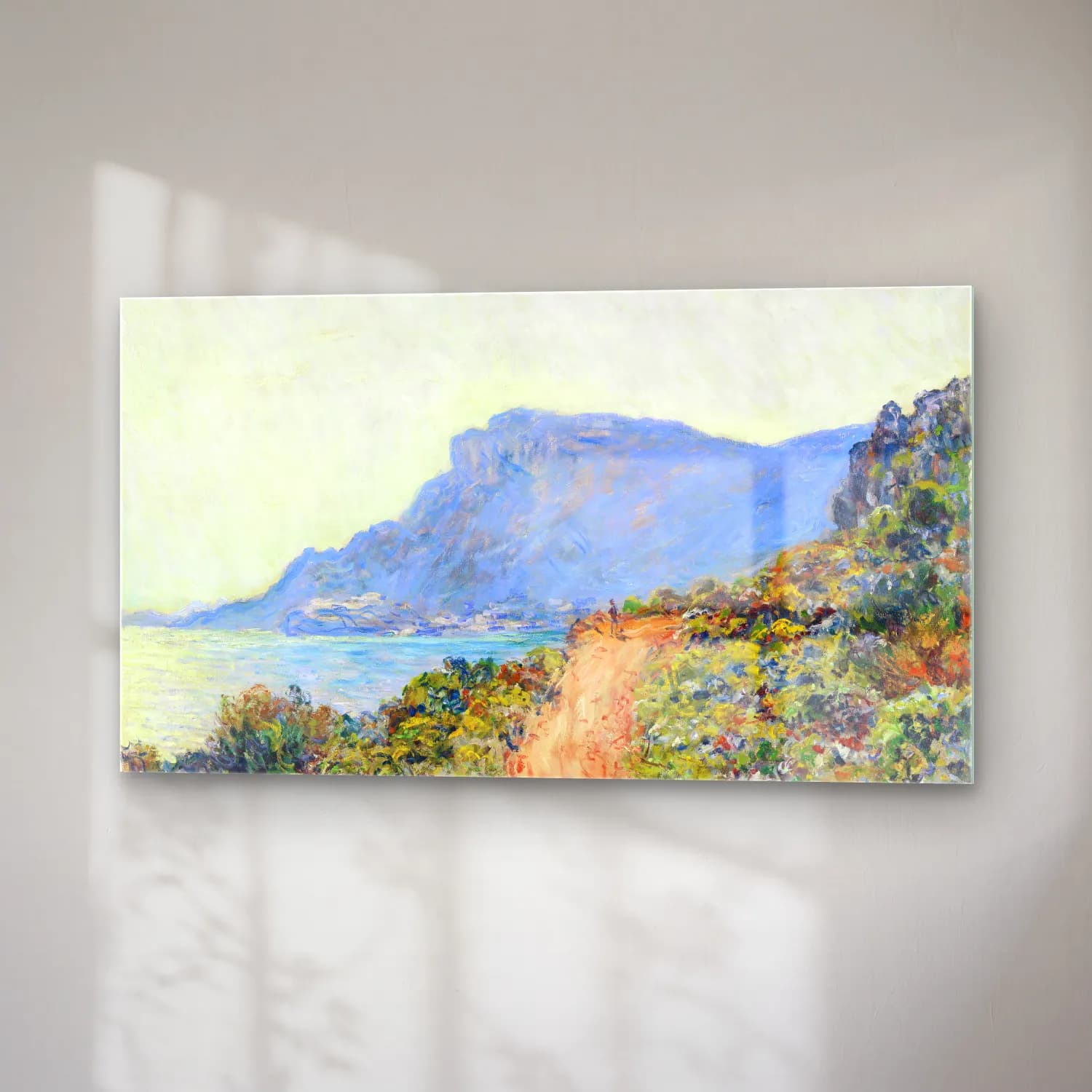 Claude Monet – The Corniche near Monaco cam tablo — sağ açıdan görünüm