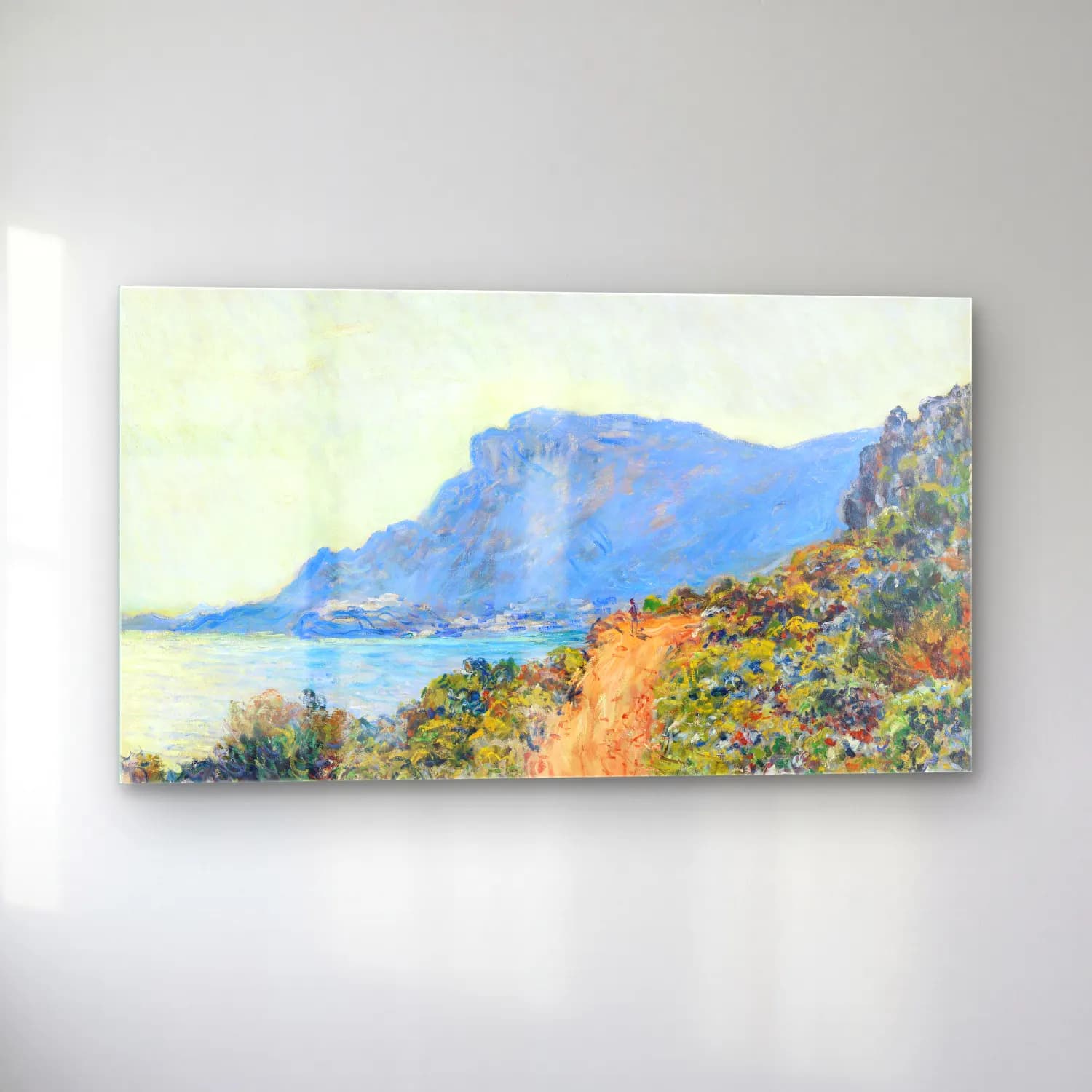 Claude Monet – The Corniche near Monaco cam tablo — sol açıdan görünüm