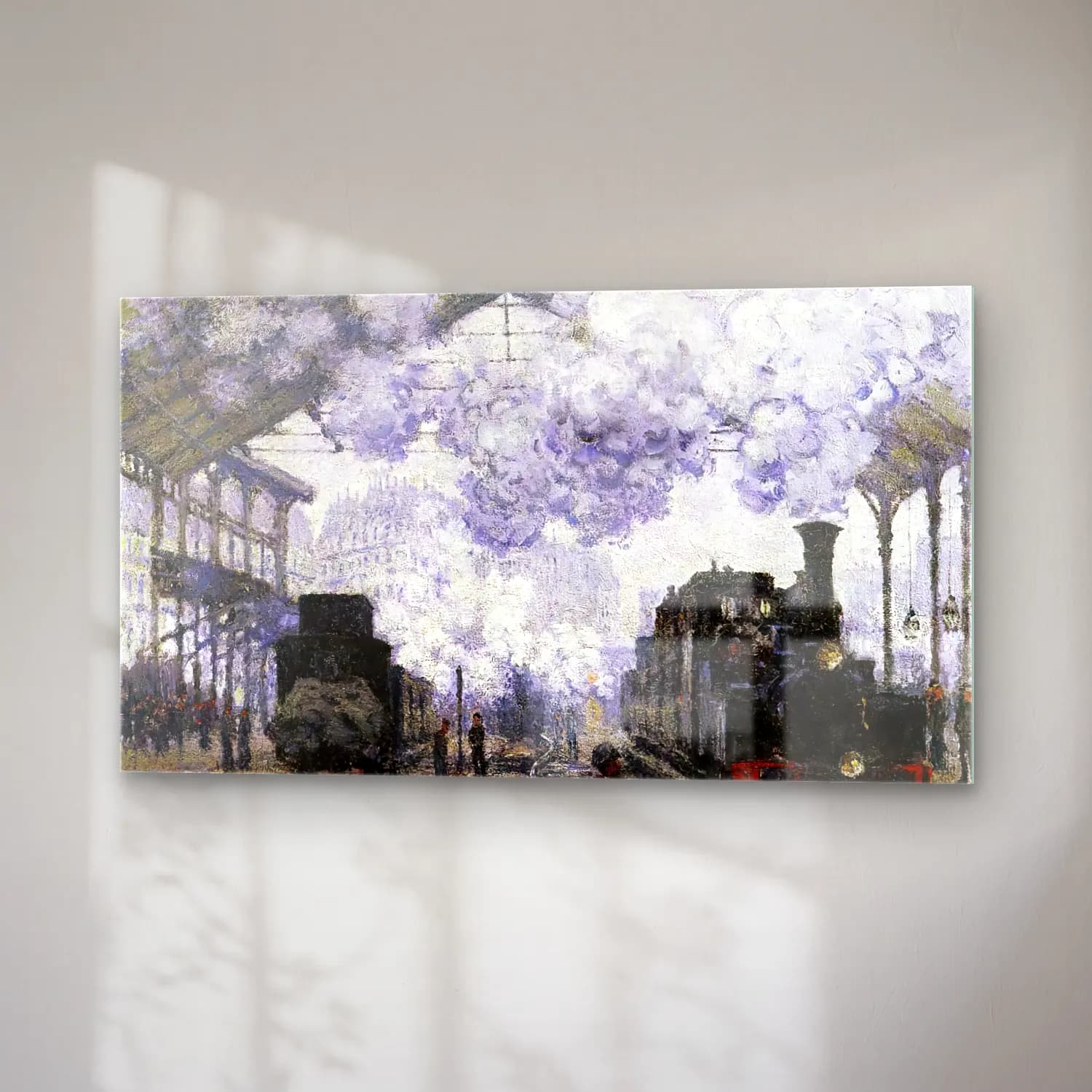 Claude Monet – The Gare Saint-Lazare, Arriving a Train cam tablo — sağ açıdan görünüm