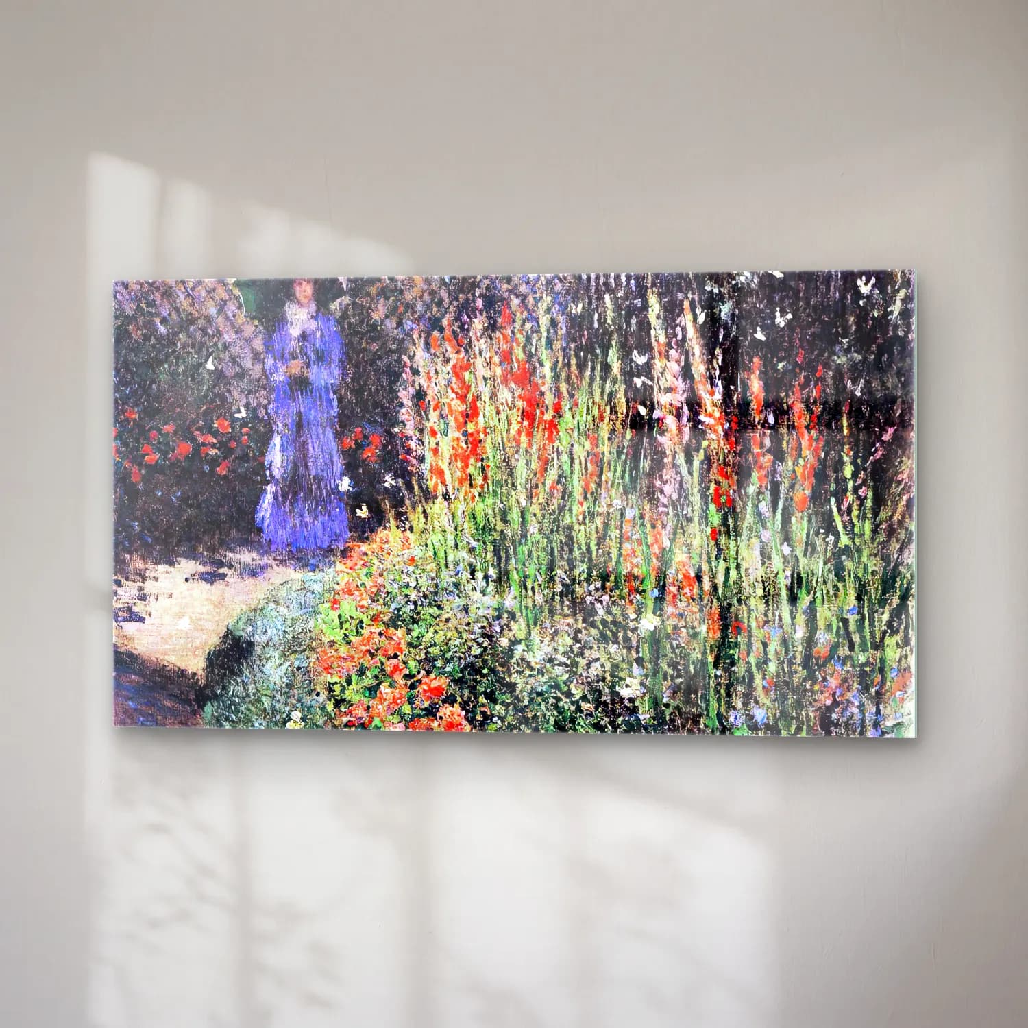 Claude Monet – The Gladioli cam tablo — sağ açıdan görünüm