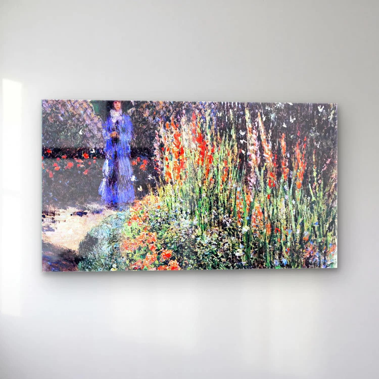 Claude Monet – The Gladioli cam tablo — sol açıdan görünüm