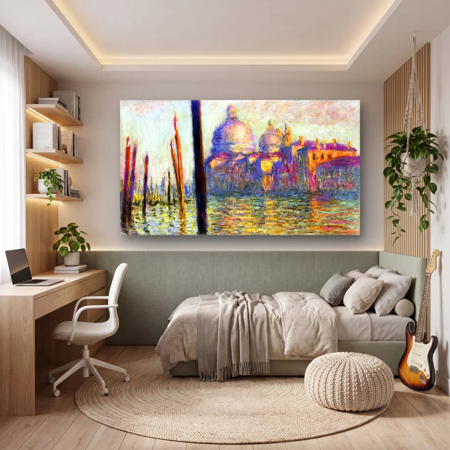 Claude Monet – The Grand Canal in Venice cam tablo — genç odasında