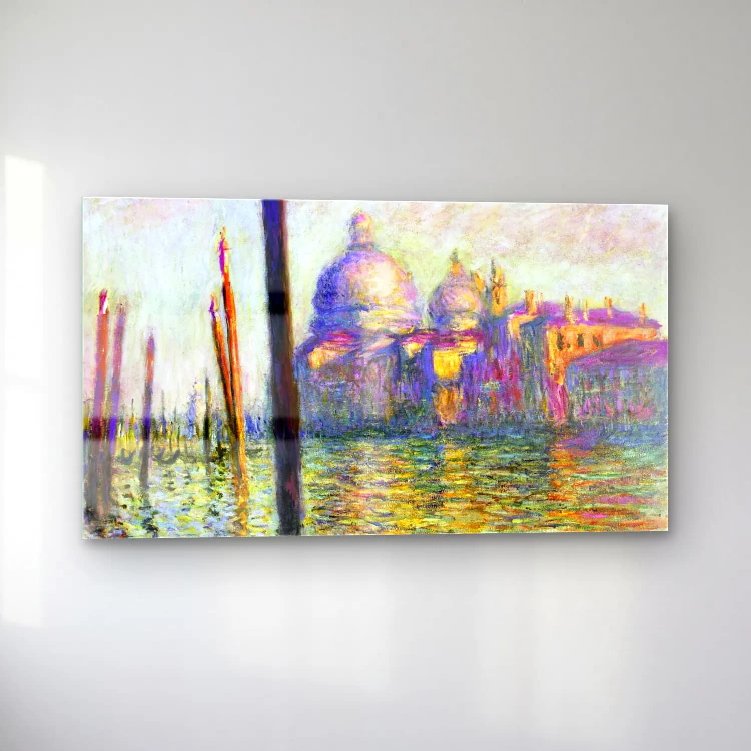 Claude Monet – The Grand Canal in Venice cam tablo — sol açıdan görünüm