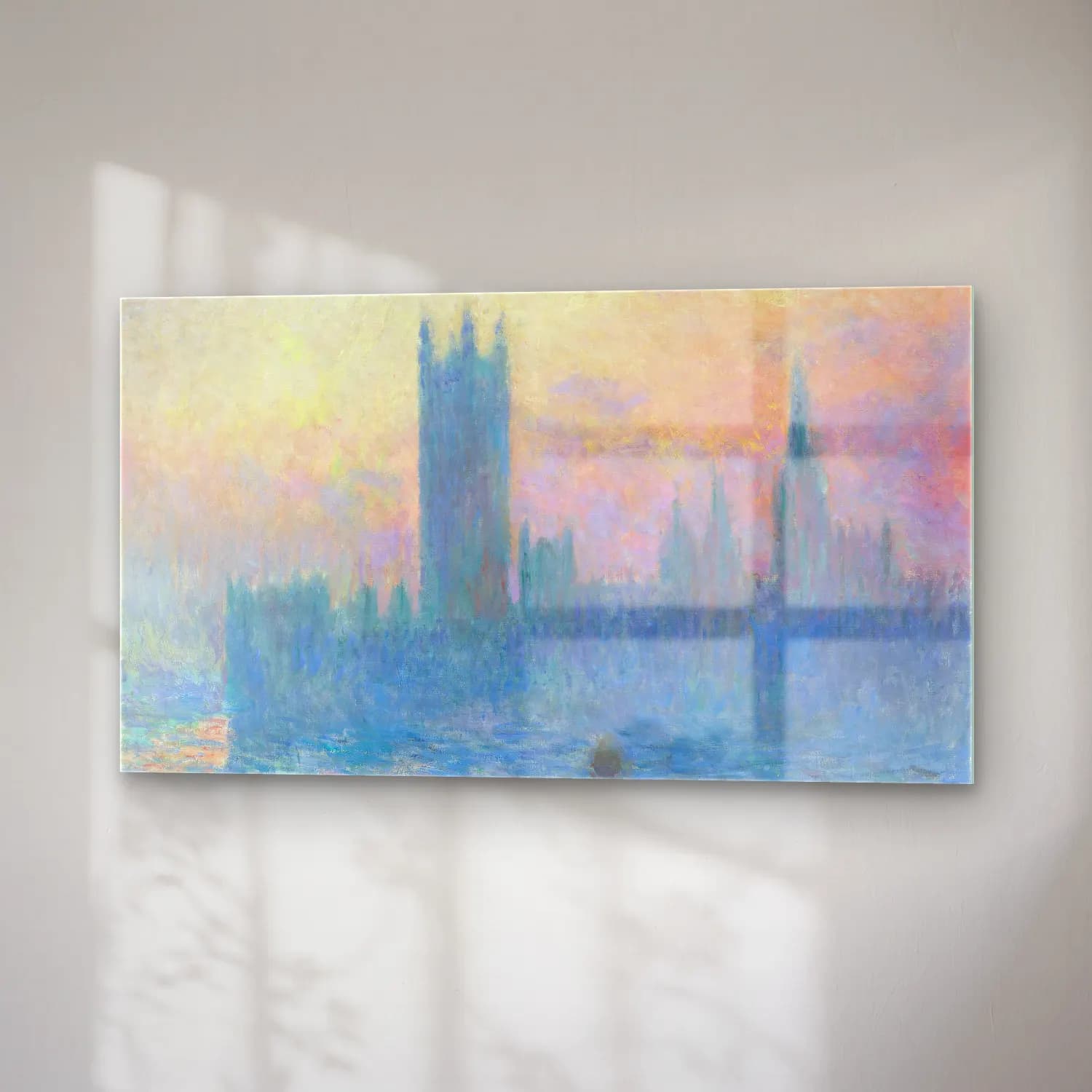Claude Monet – The Houses of Parliament (Effect of Fog) cam tablo — sağ açıdan görünüm