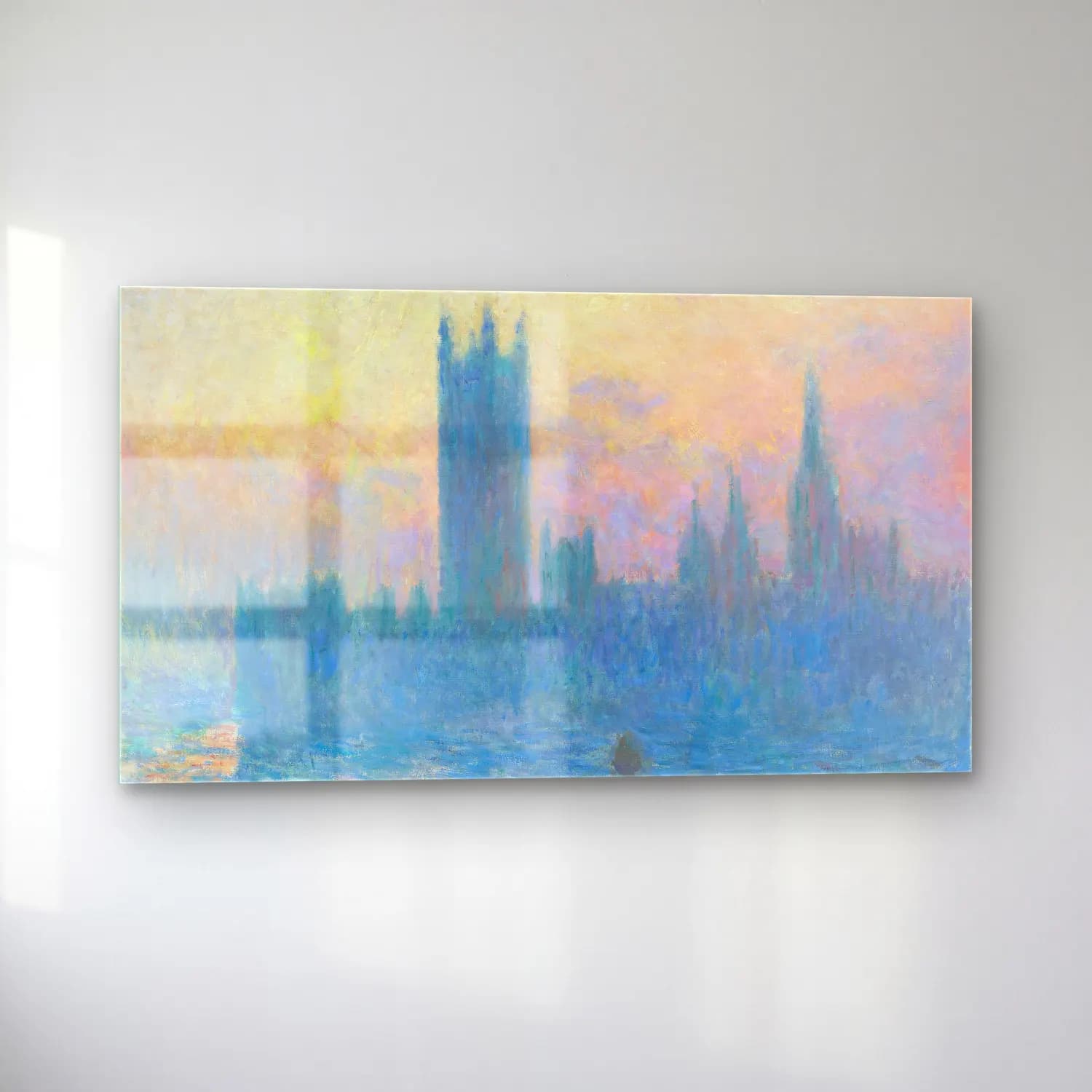 Claude Monet – The Houses of Parliament (Effect of Fog) cam tablo — sol açıdan görünüm