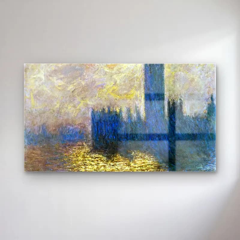 Claude Monet – The Houses of Parliament, London cam tablo — Claude Monet – The Houses of Parliament, London — empresyonist şato