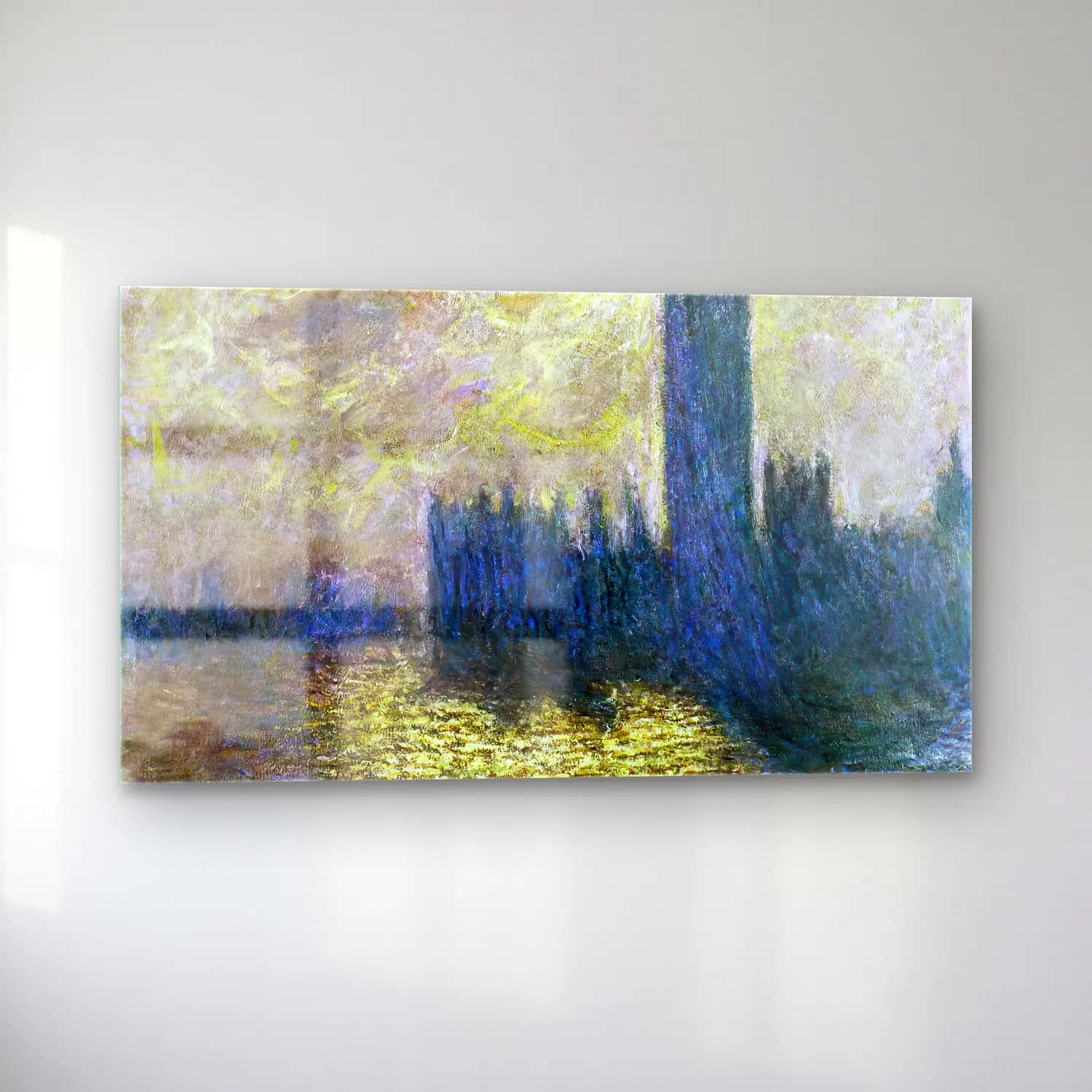 Claude Monet – The Houses of Parliament, London cam tablo — sol açıdan görünüm