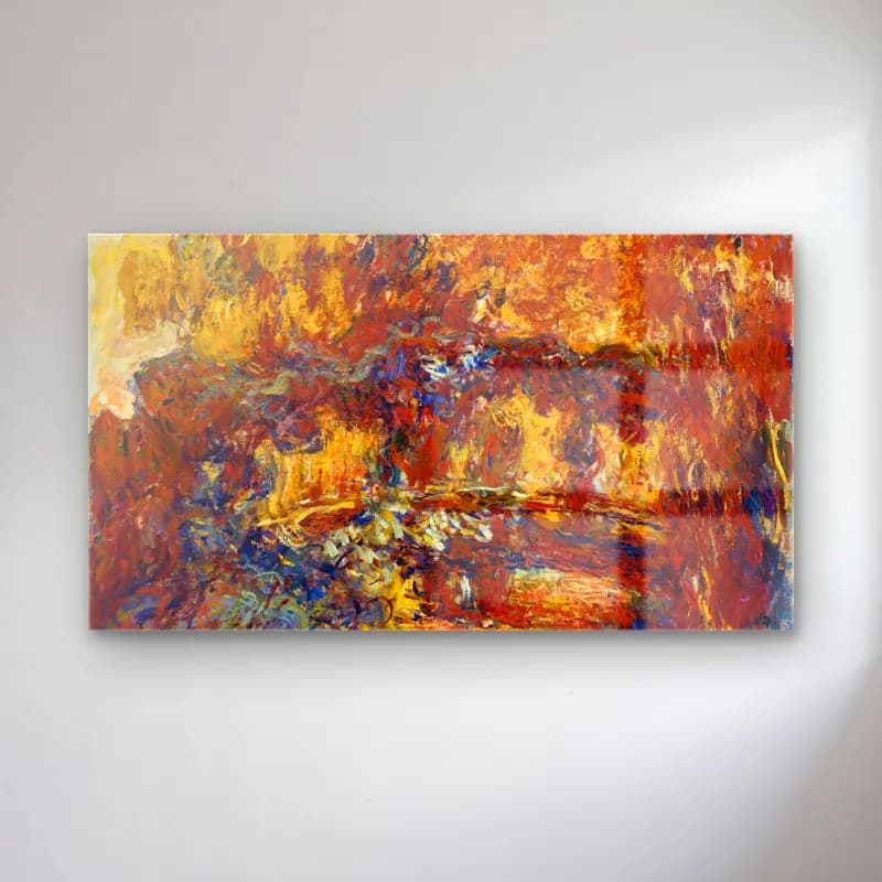 Claude Monet – The Japanese Footbridge cam tablo — Claude Monet – The Japanese Footbridge — empresyonist soyut manzara