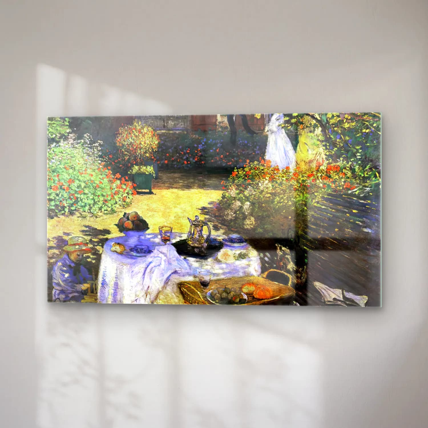 Claude Monet – The Luncheon (Monet s Garden at Argenteuil) cam tablo — sağ açıdan görünüm