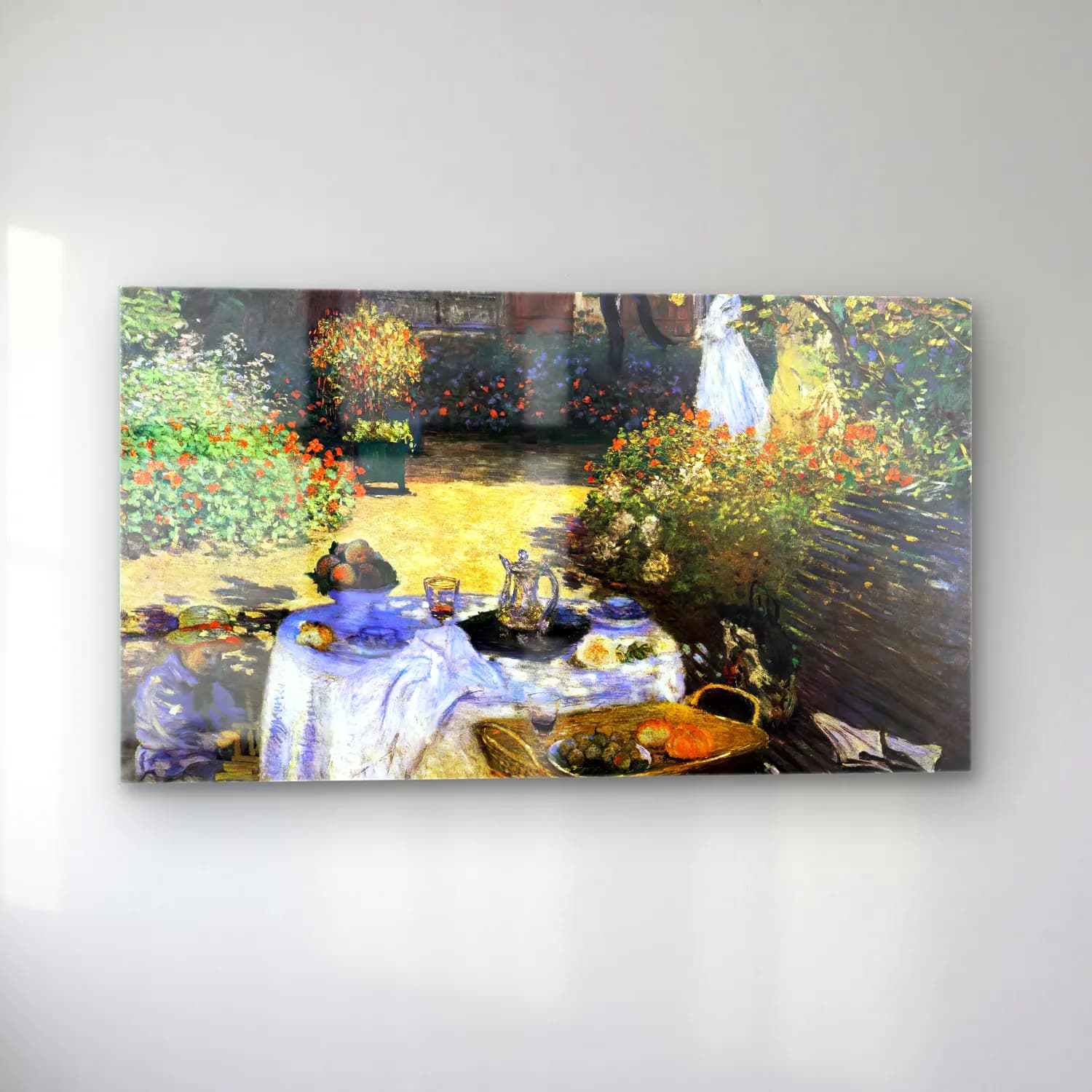 Claude Monet – The Luncheon (Monet s Garden at Argenteuil) cam tablo — sol açıdan görünüm