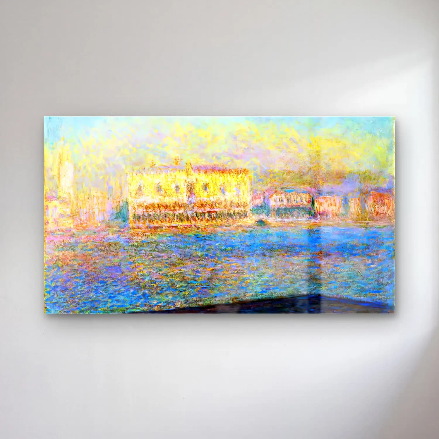 Claude Monet – The Palazzo Ducale Seen from San Giorgio Maggiore cam tablo — Claude Monet – The Palazzo Ducale Seen from San Giorgio Maggiore — empresyonist venedik kanalları