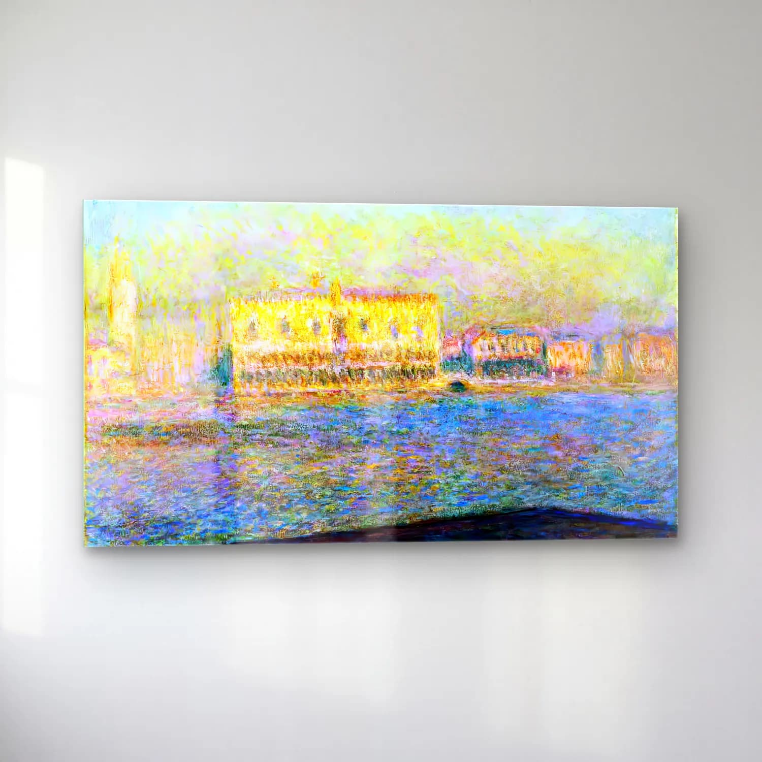 Claude Monet – The Palazzo Ducale Seen from San Giorgio Maggiore cam tablo — sol açıdan görünüm