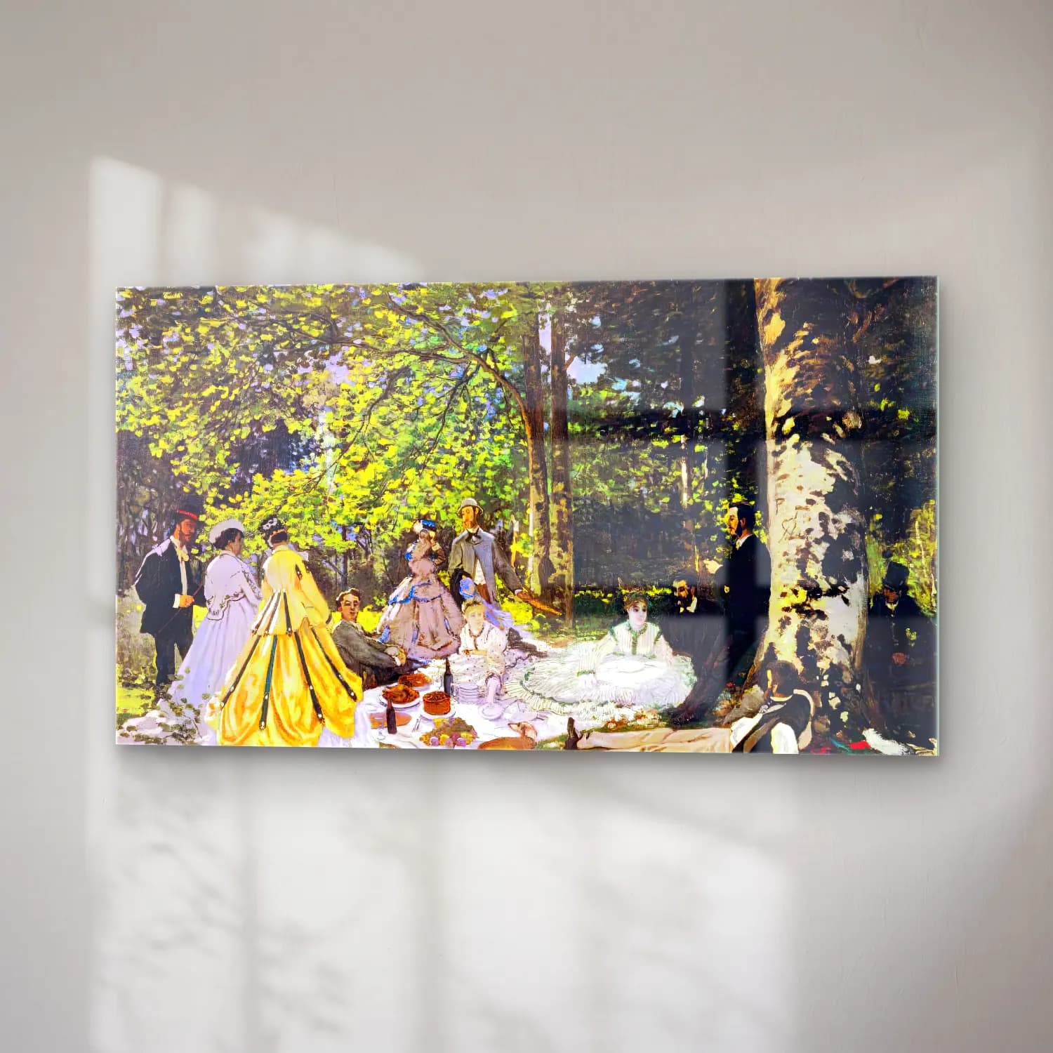 Claude Monet – The Picnic cam tablo — sağ açıdan görünüm