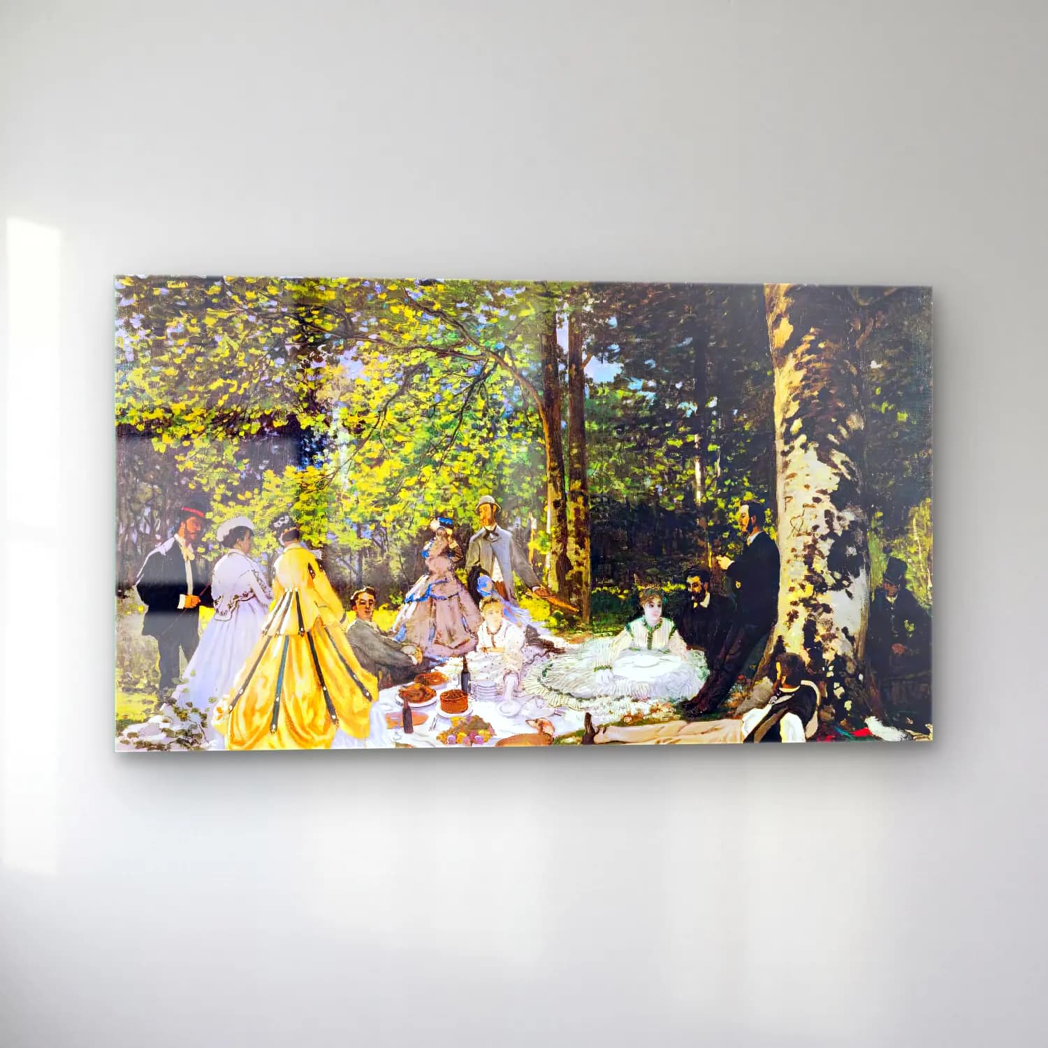 Claude Monet – The Picnic cam tablo — sol açıdan görünüm